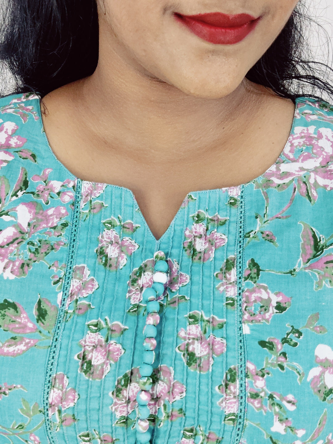 Cotton Floral Printed Straight Kurta set