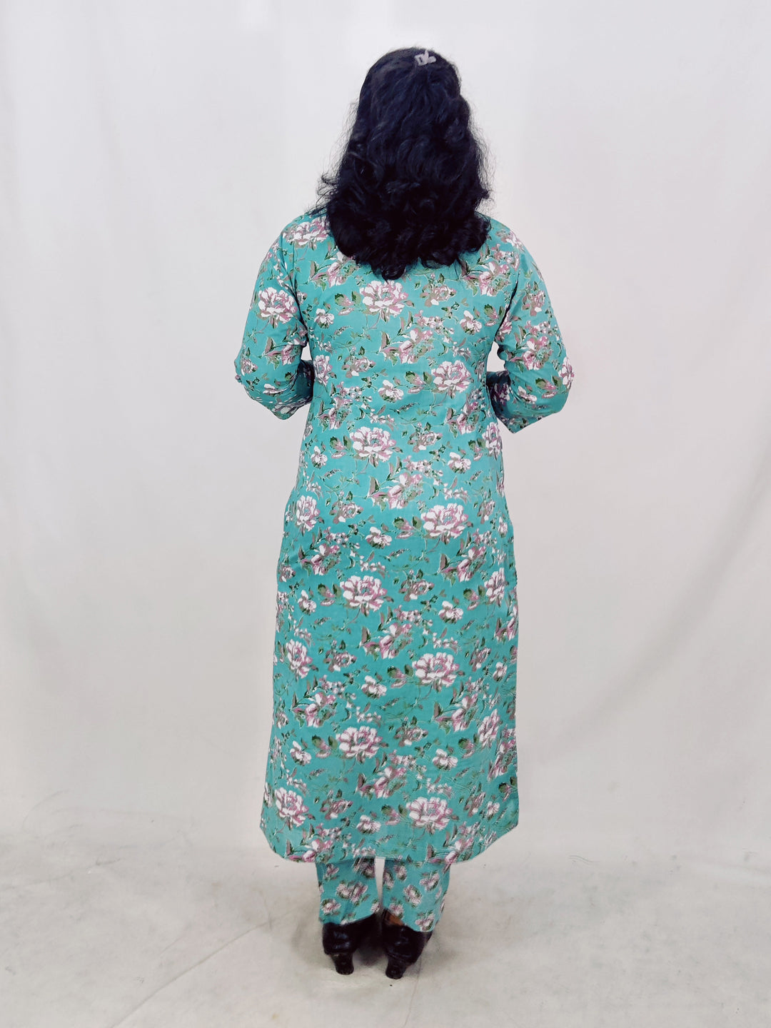Cotton Floral Printed Straight Kurta set
