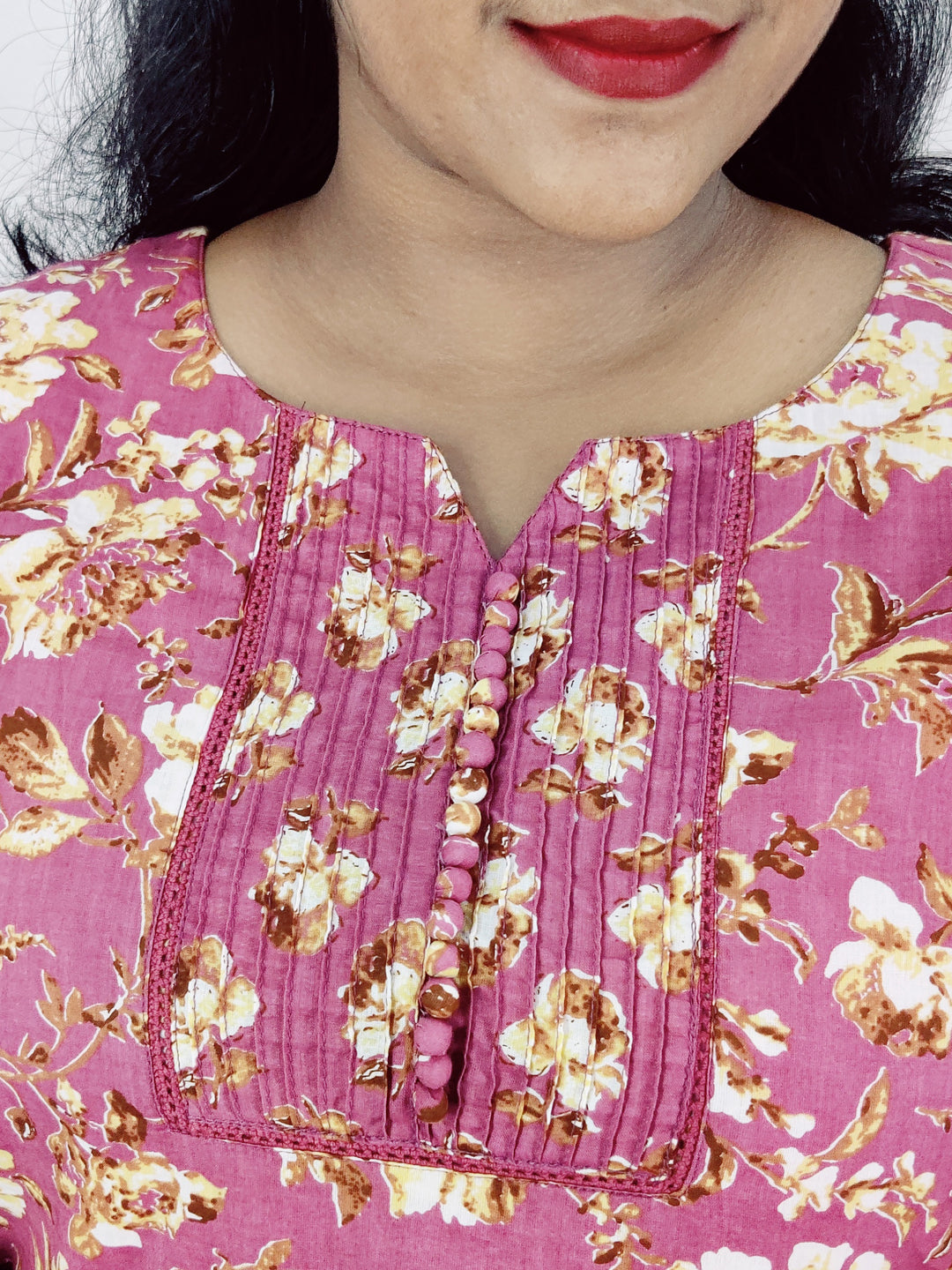 Cotton Floral Printed Straight Kurta set