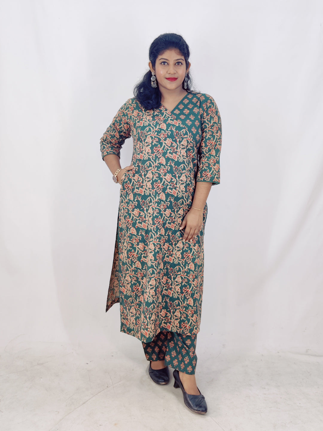 Cotton  Printed Straight Kurta set
