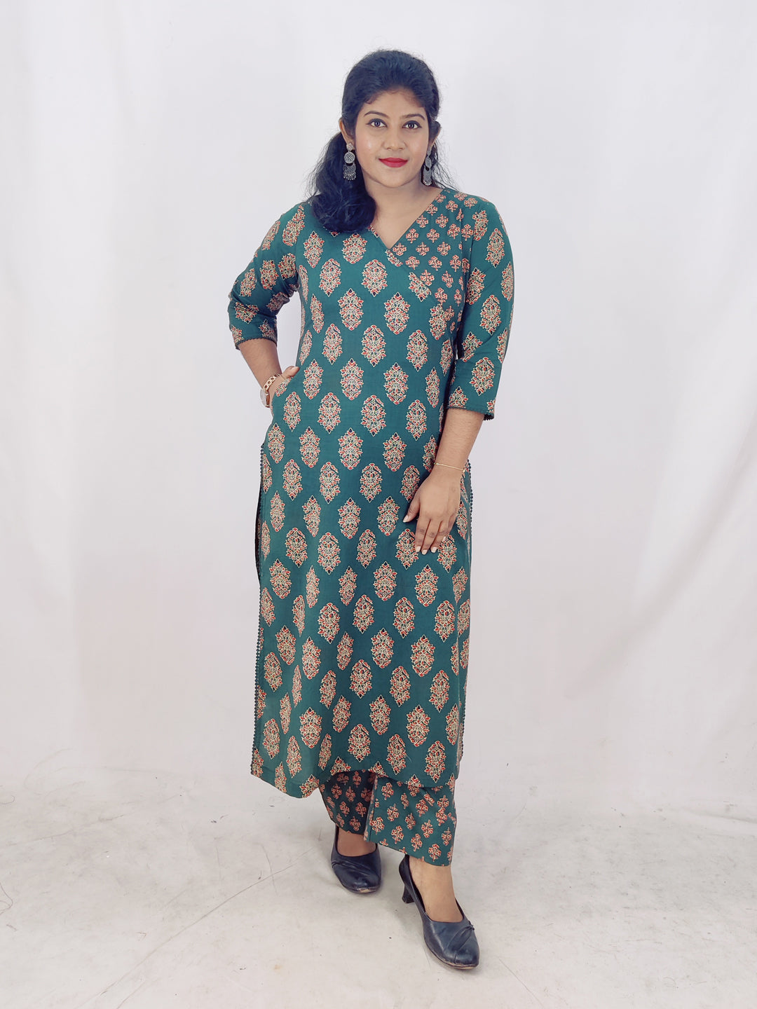 Cotton  Printed Straight Kurta set
