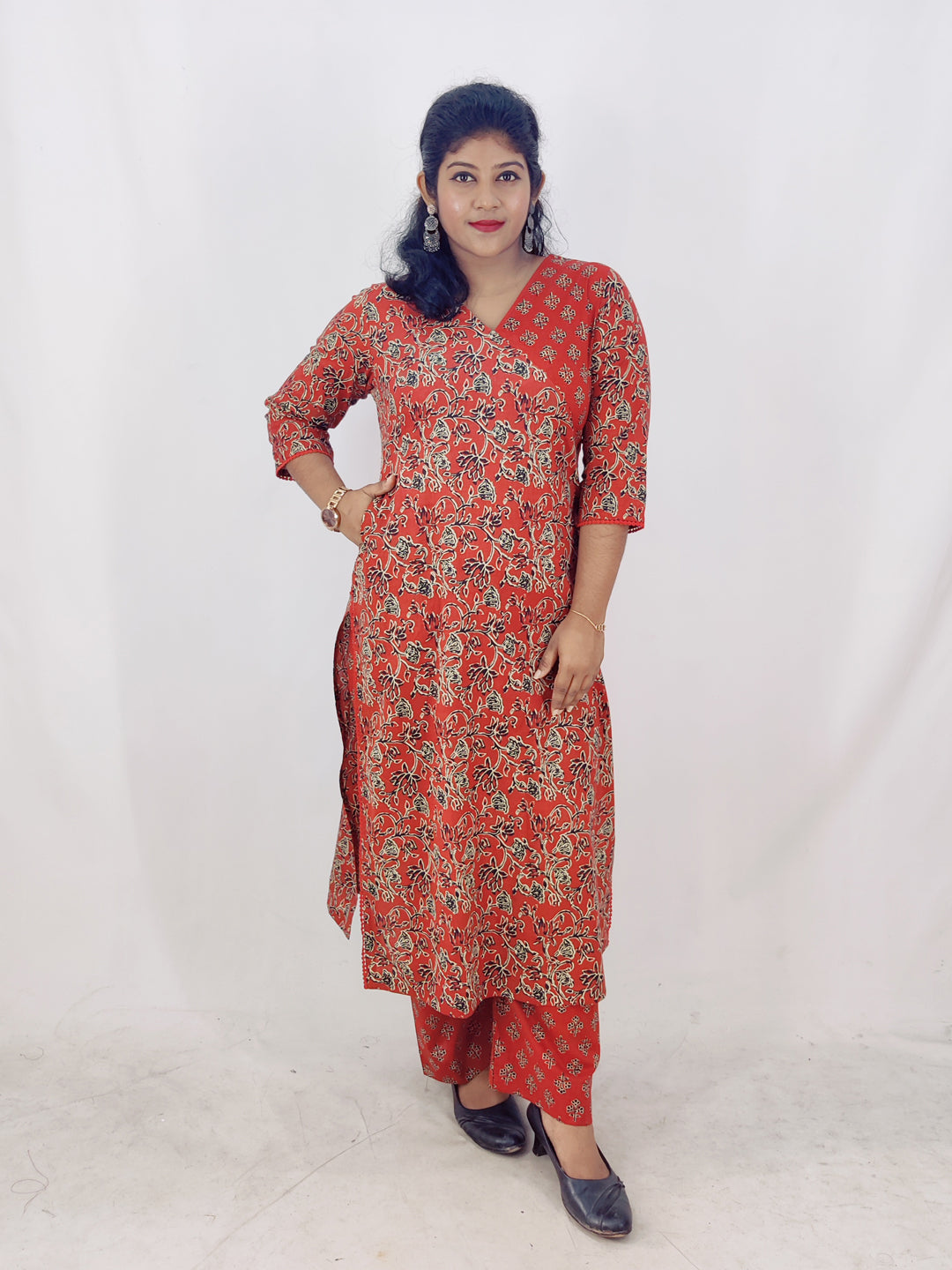 Cotton  Printed Straight Kurta set