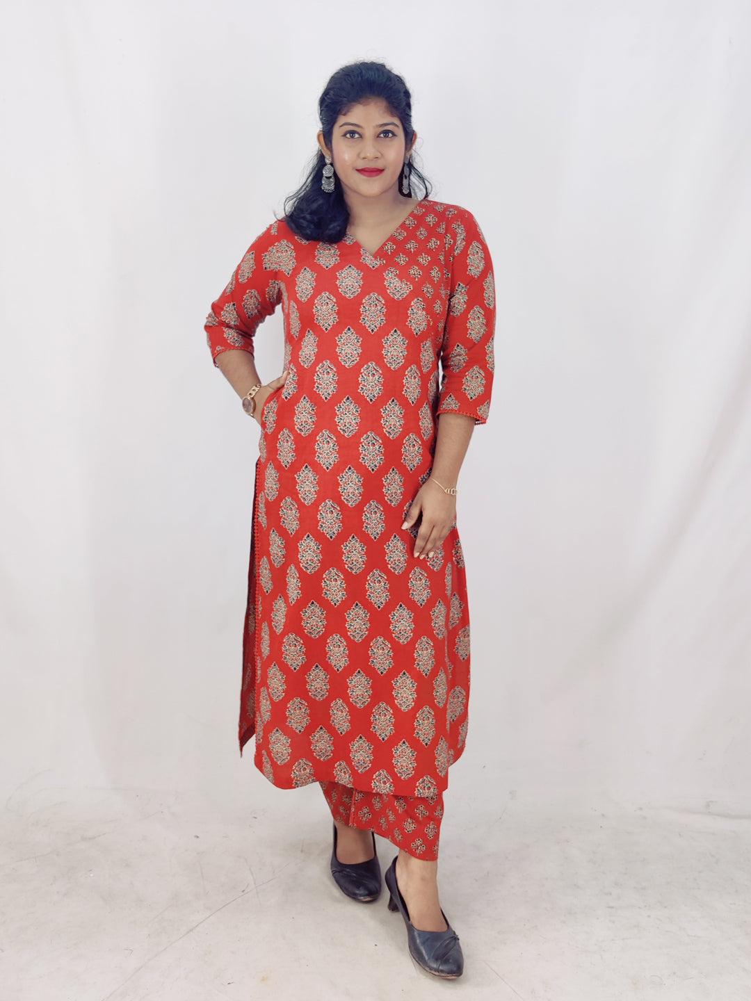Cotton  Printed Straight Kurta set