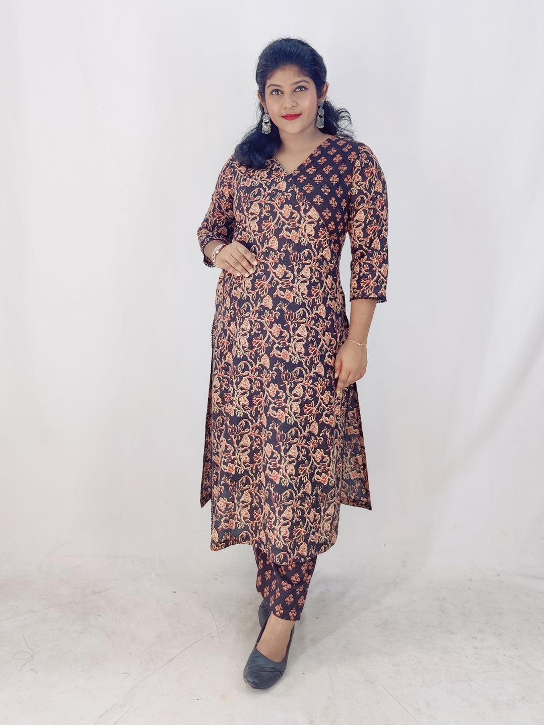 Cotton  Printed Straight Kurta set