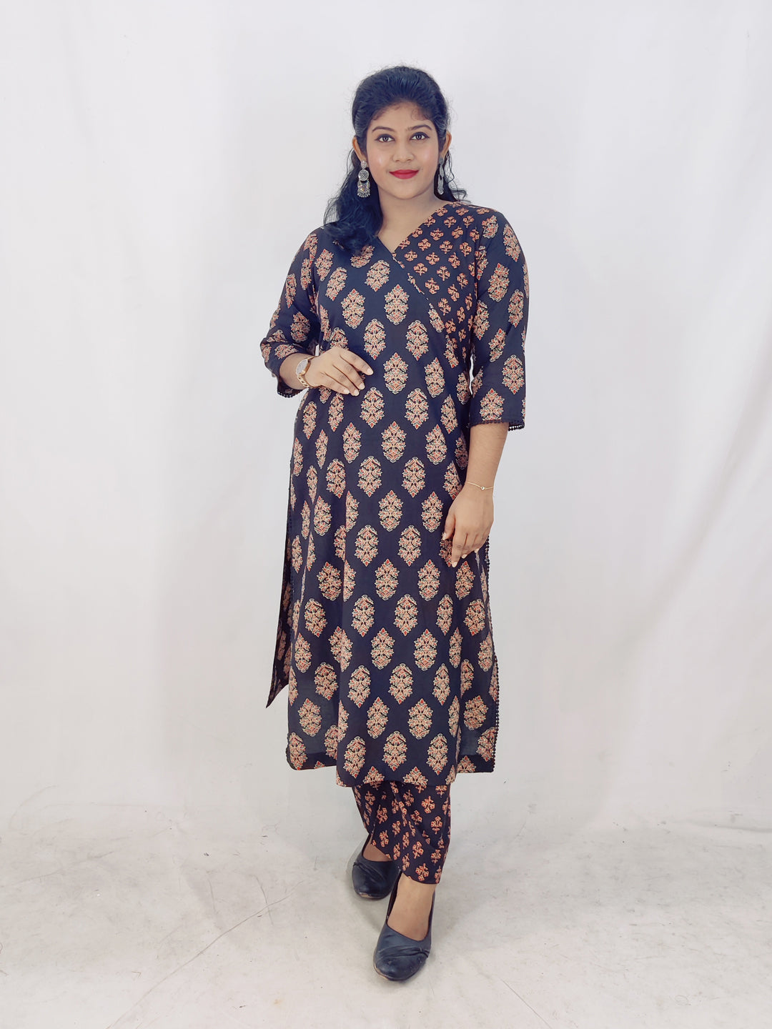 Cotton  Printed Straight Kurta set