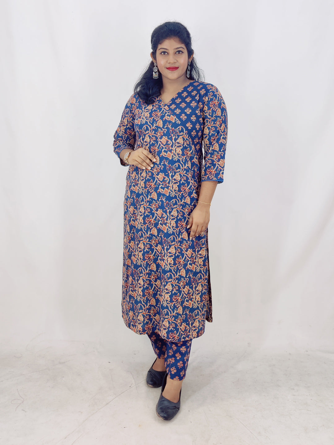 Cotton  Printed Straight Kurta set