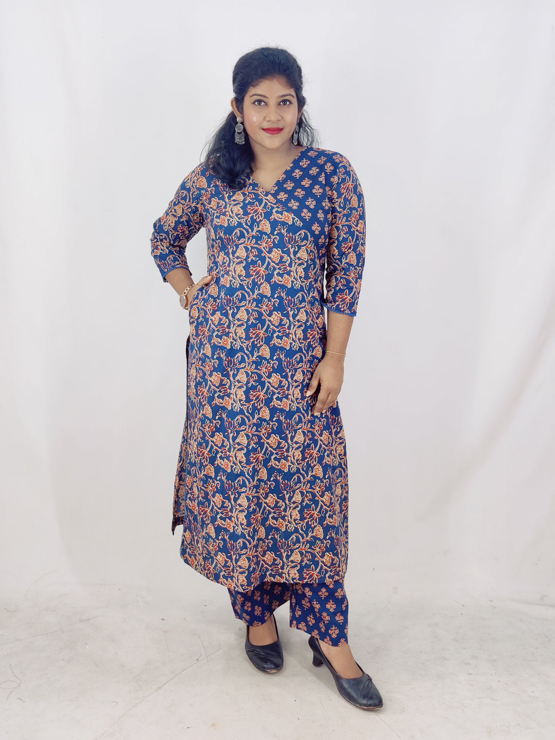 Cotton  Printed Straight Kurta set