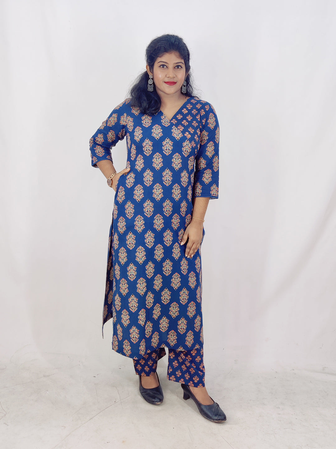Cotton  Printed Straight Kurta set