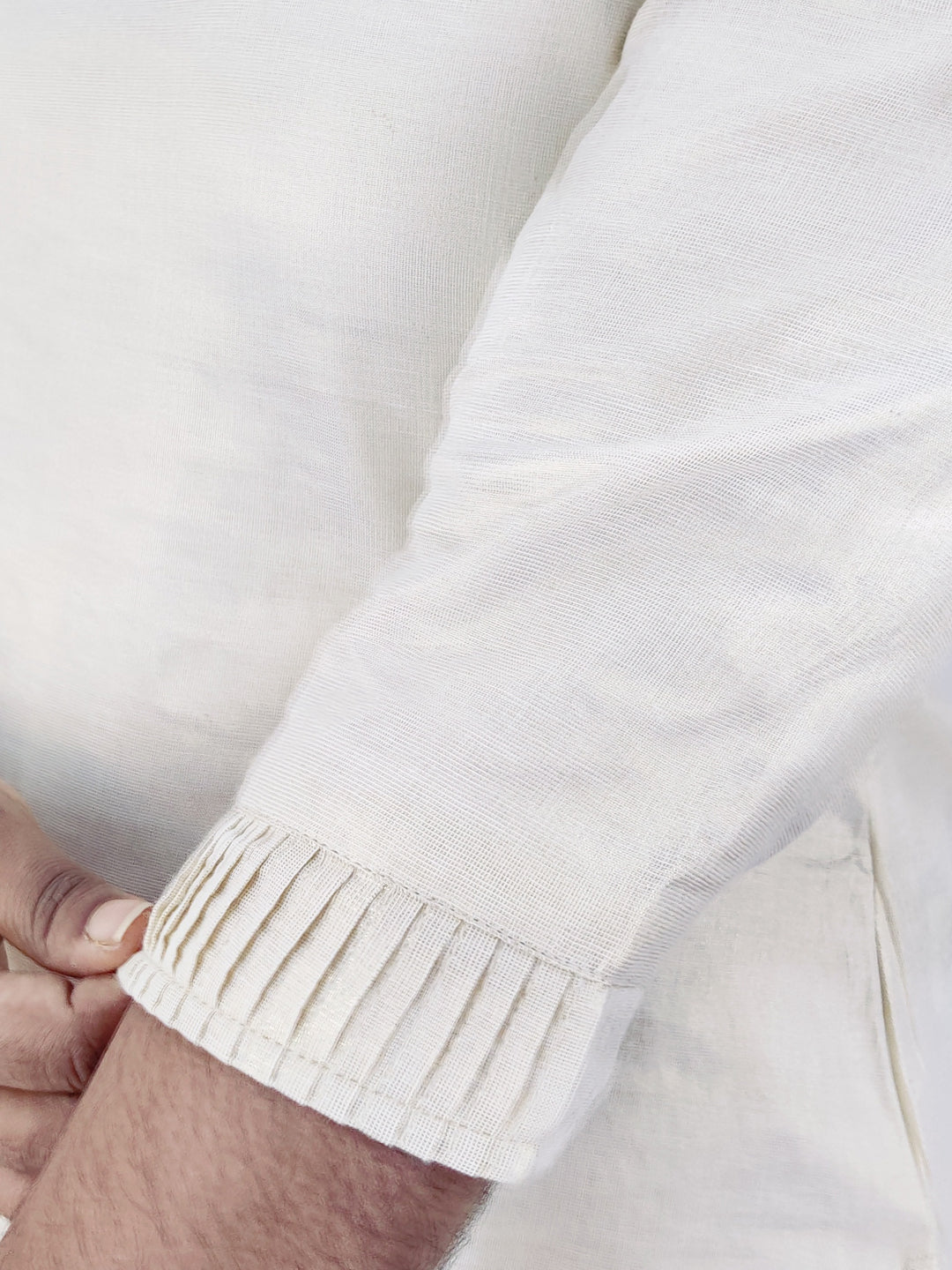 Tissue Solid Slitted Kurta