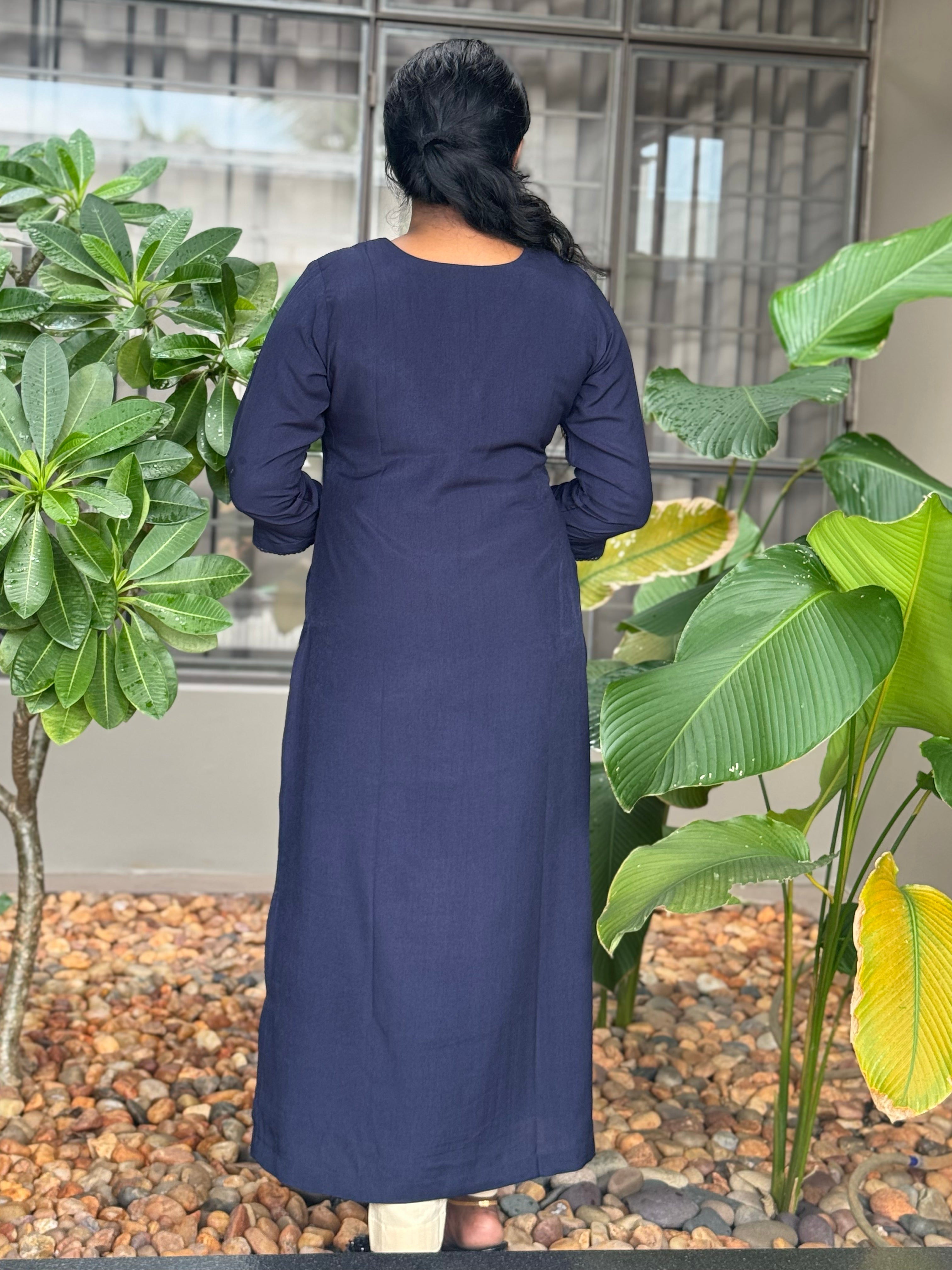 Poly Viscose Solid Straight Kurta