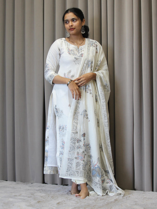 Mul Cotton Printed Straight Kurta