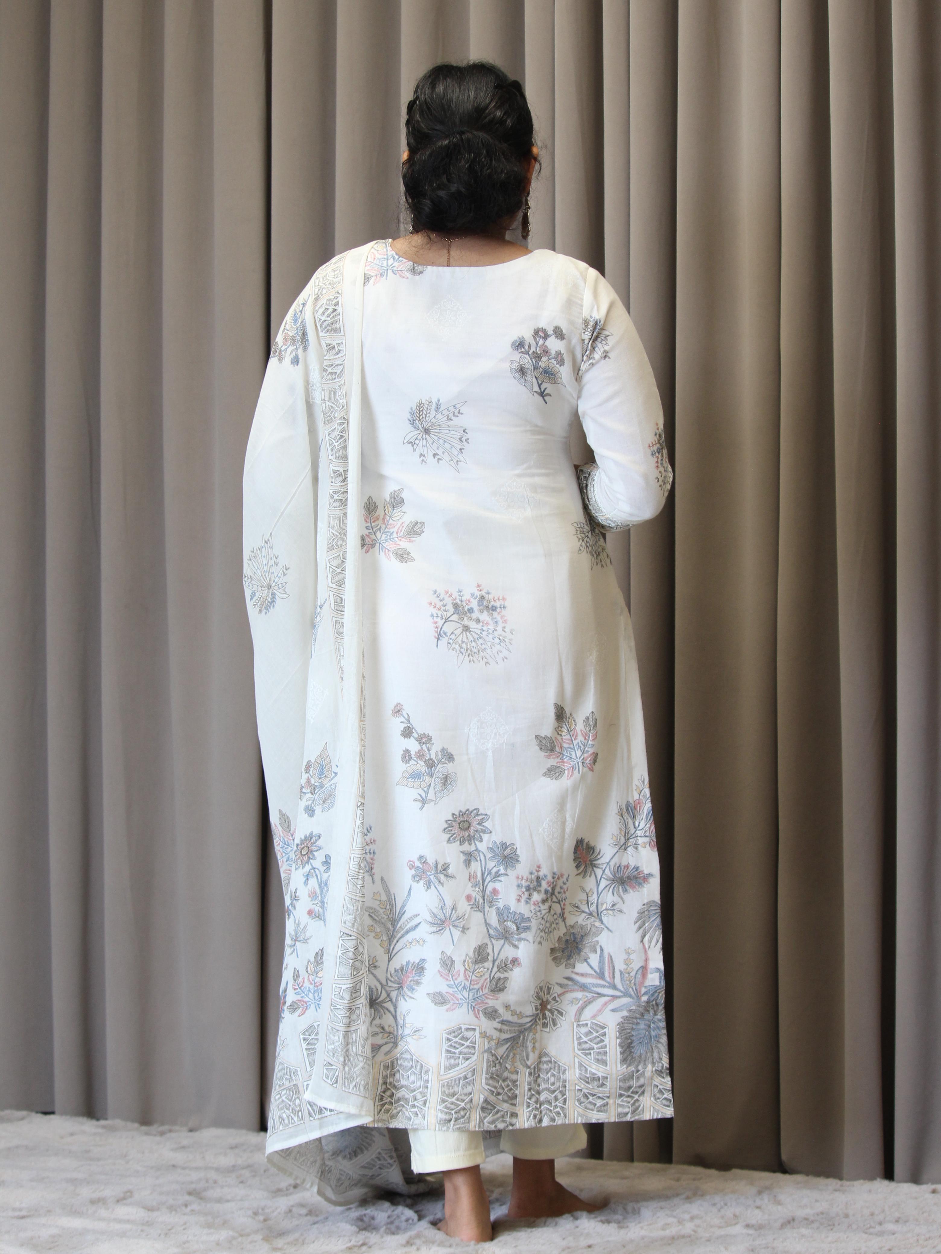 Mul Cotton Printed Straight Kurta