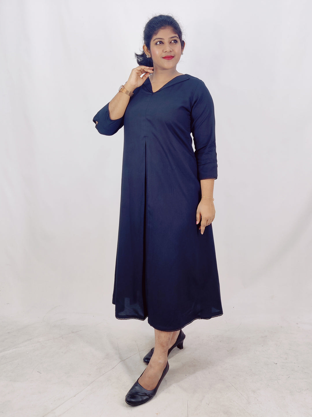 Rayon Solid A-line Kurta