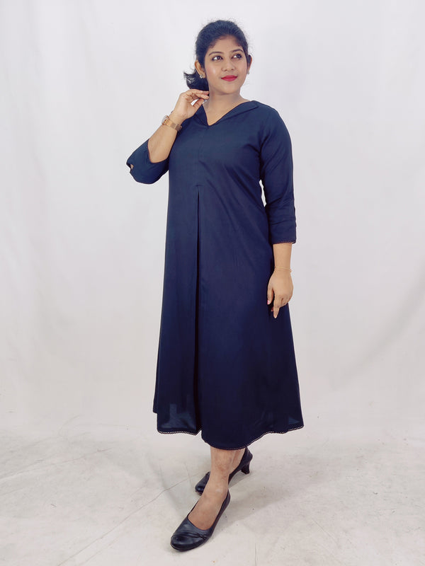 Rayon Solid A-line Kurta