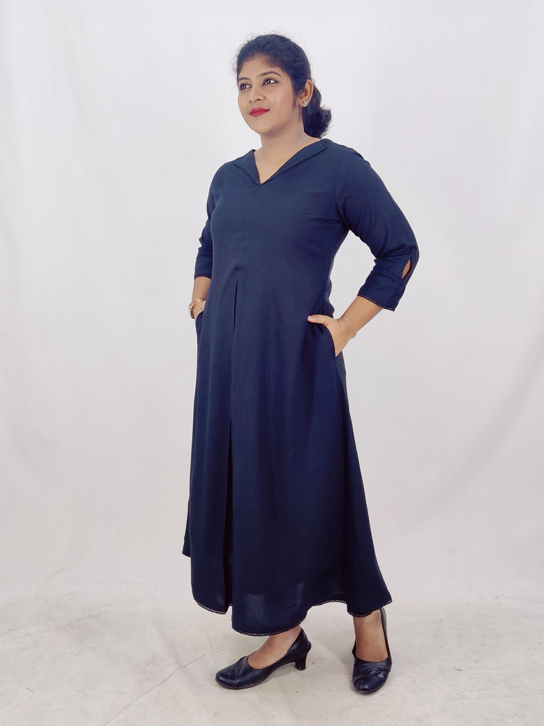 Rayon Solid A-line Kurta