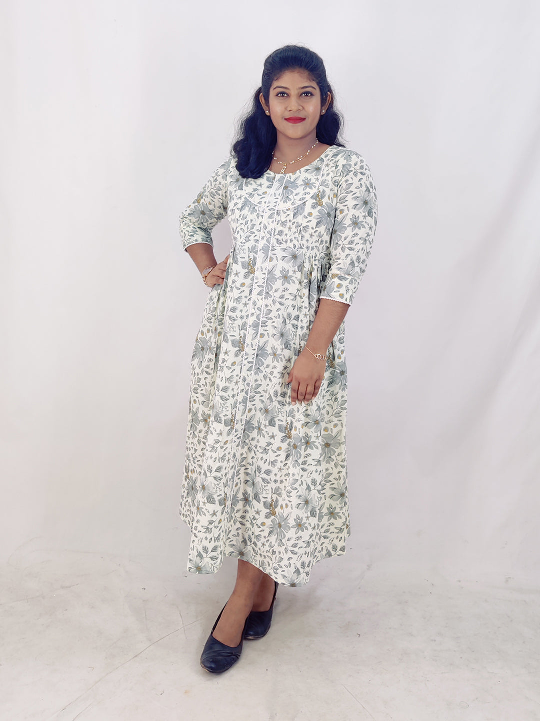 Cotton Printed A-Line Kurta