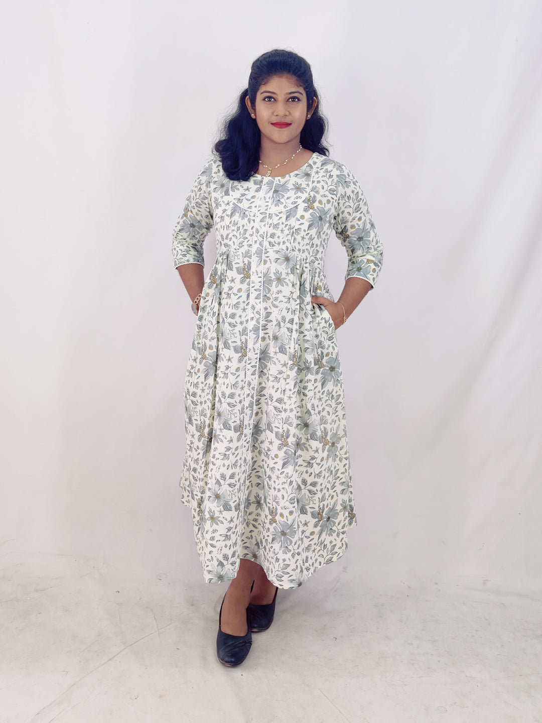 Cotton Printed A-Line Kurta