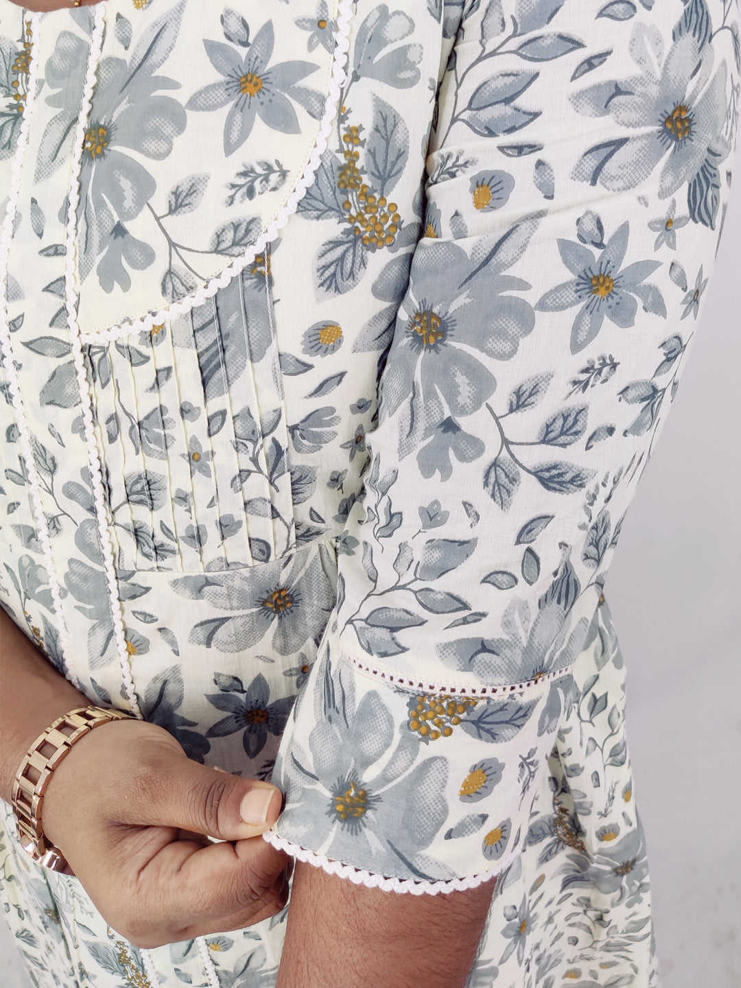 Cotton Printed A-Line Kurta