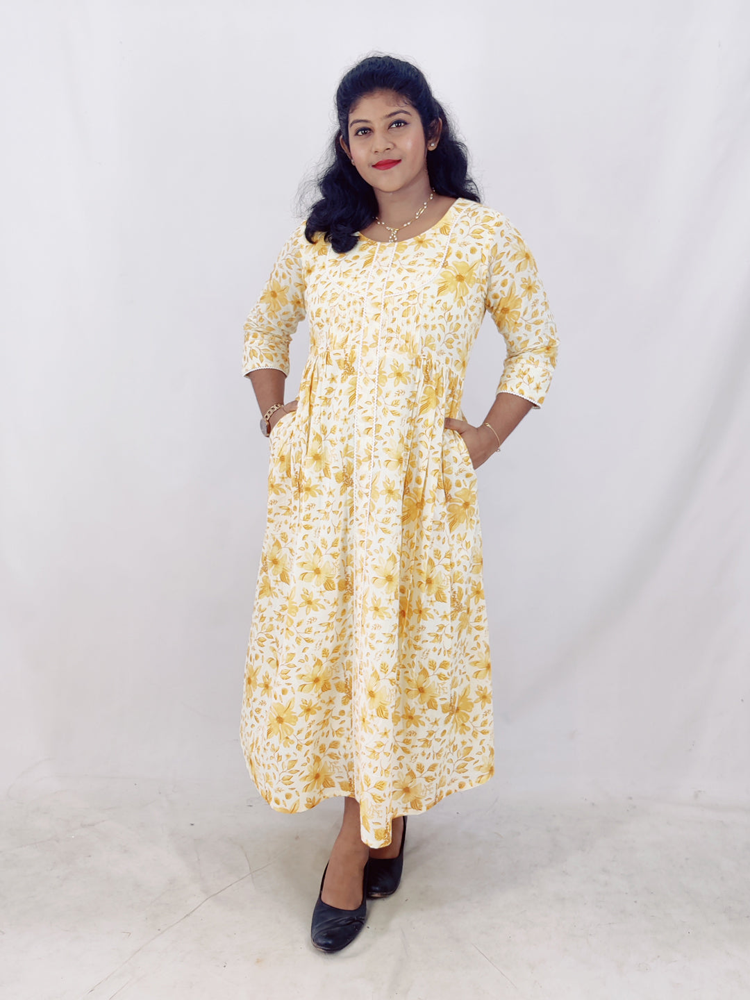 Cotton Printed A-Line Kurta