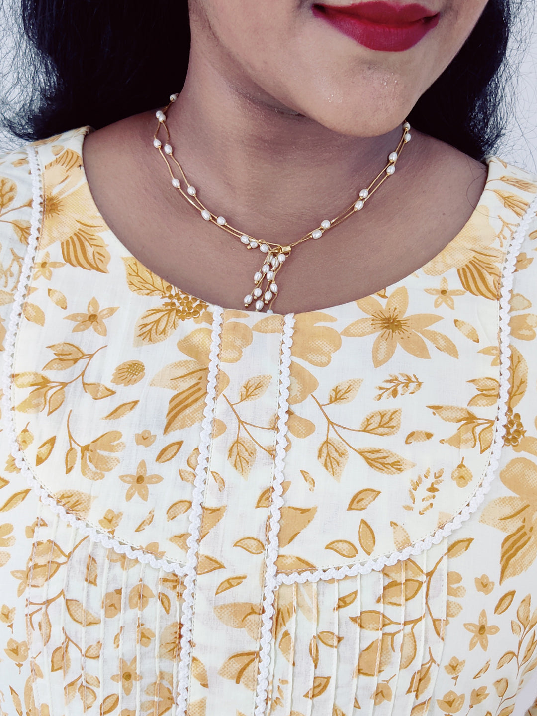 Cotton Printed A-Line Kurta