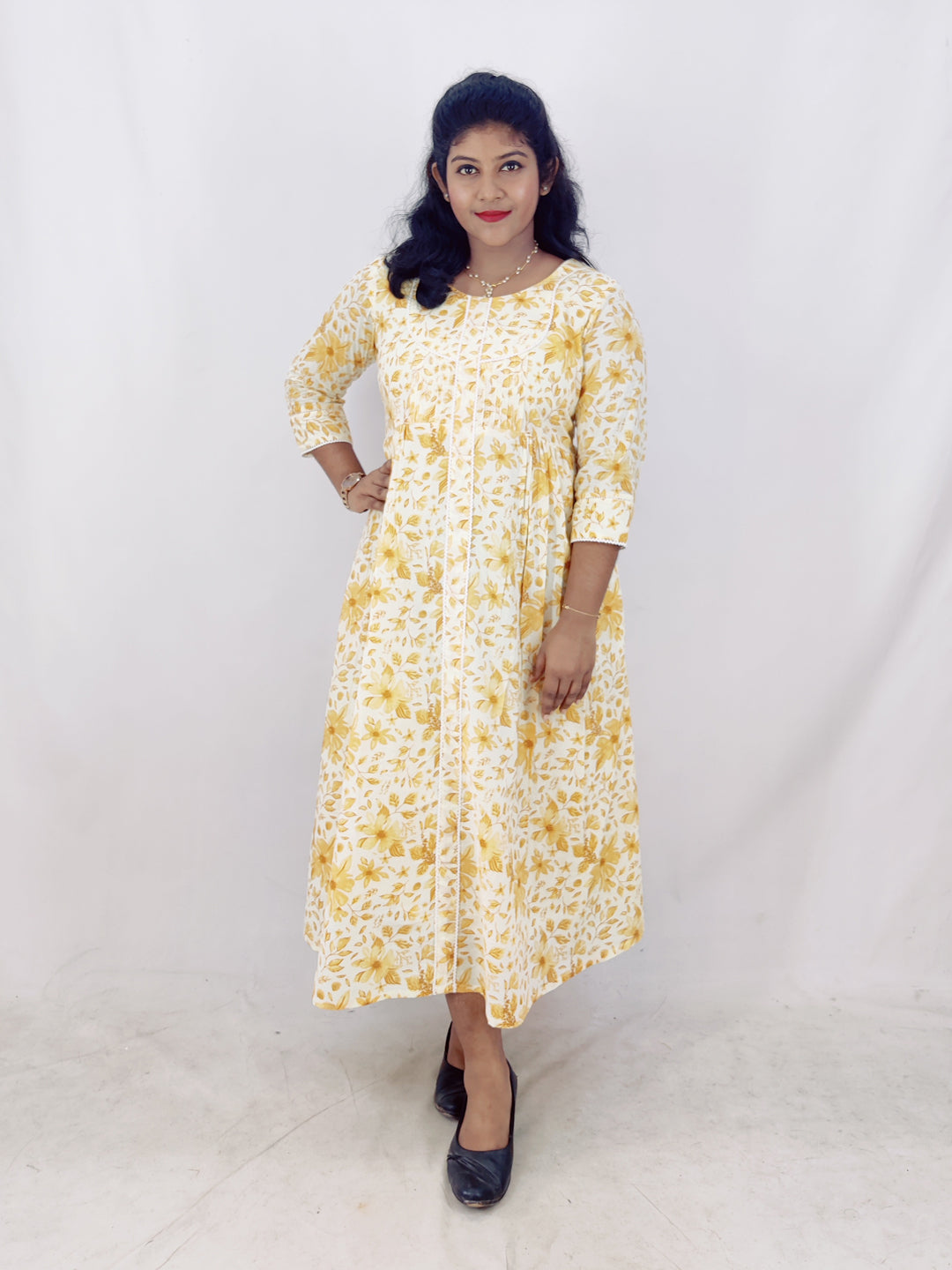Cotton Printed A-Line Kurta