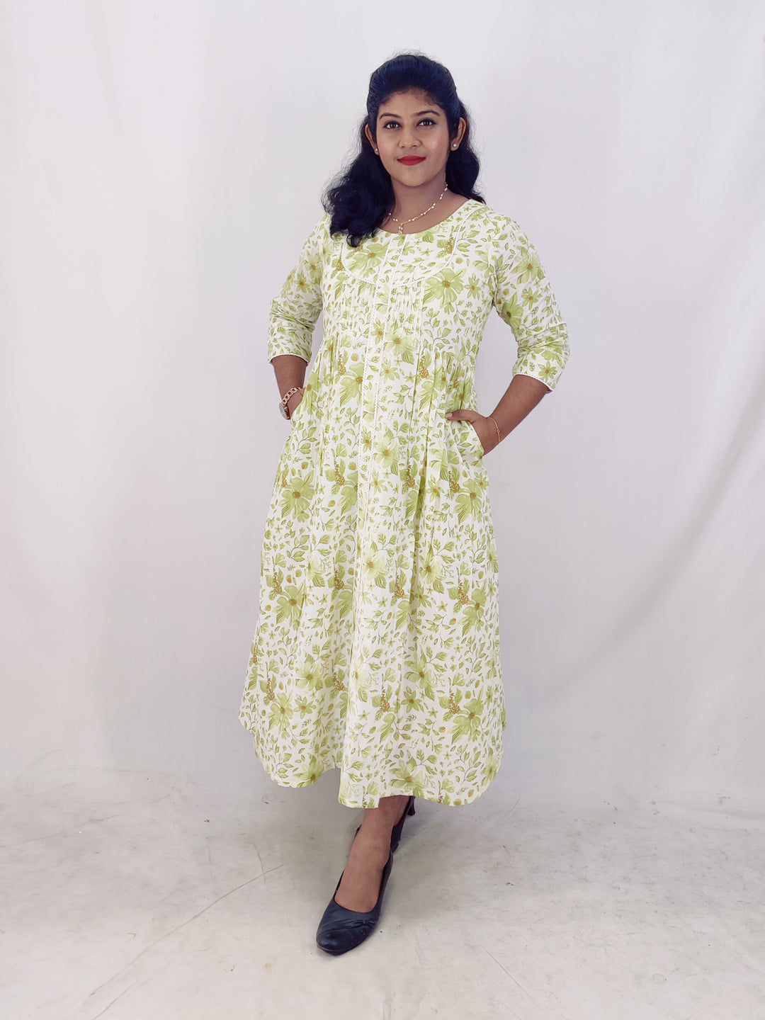 Cotton Printed A-Line Kurta