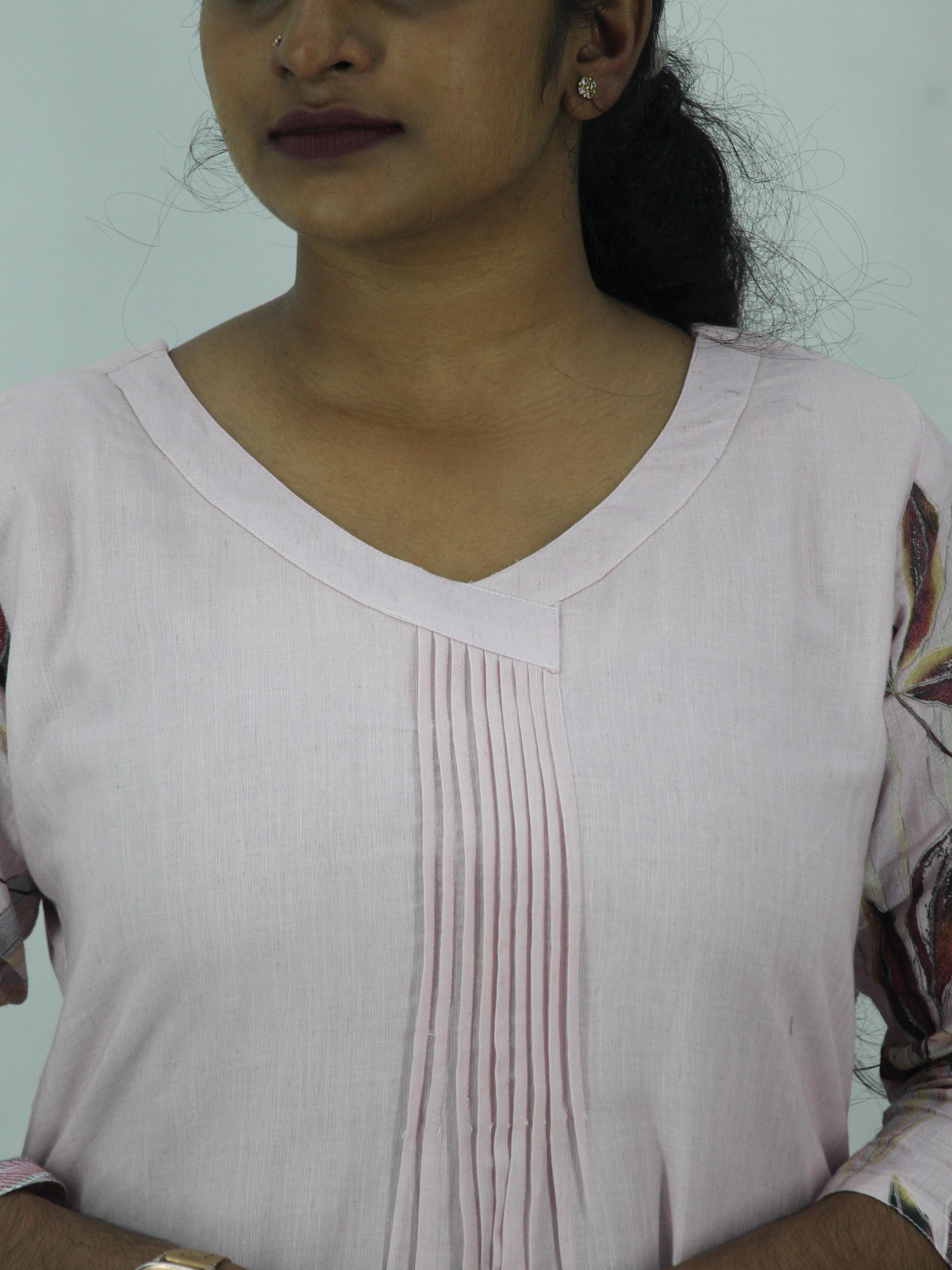 Linen Cotton Daman A-Line Kurta