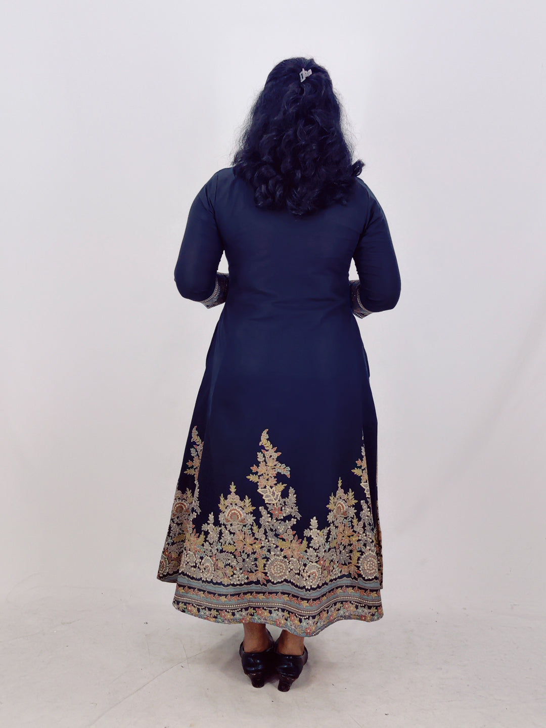 Cotton Printed  Daman A-Line Kurta