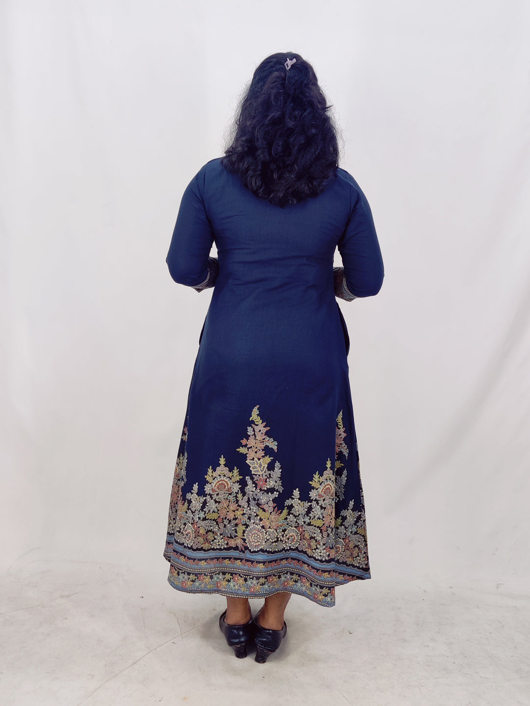 Cotton Printed  Daman A-Line Kurta