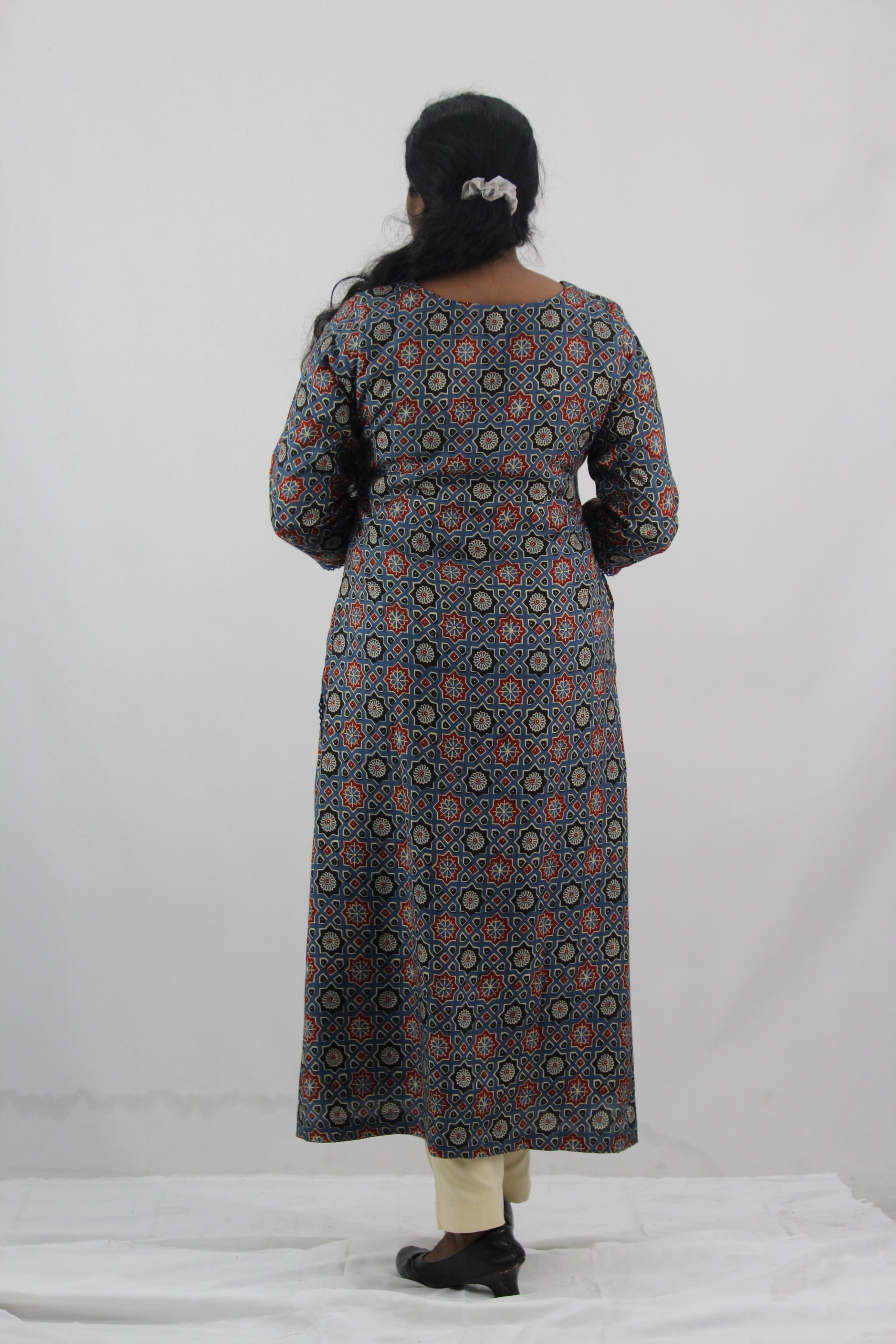 Modal Muslin Ajrak Print Straight Kurta
