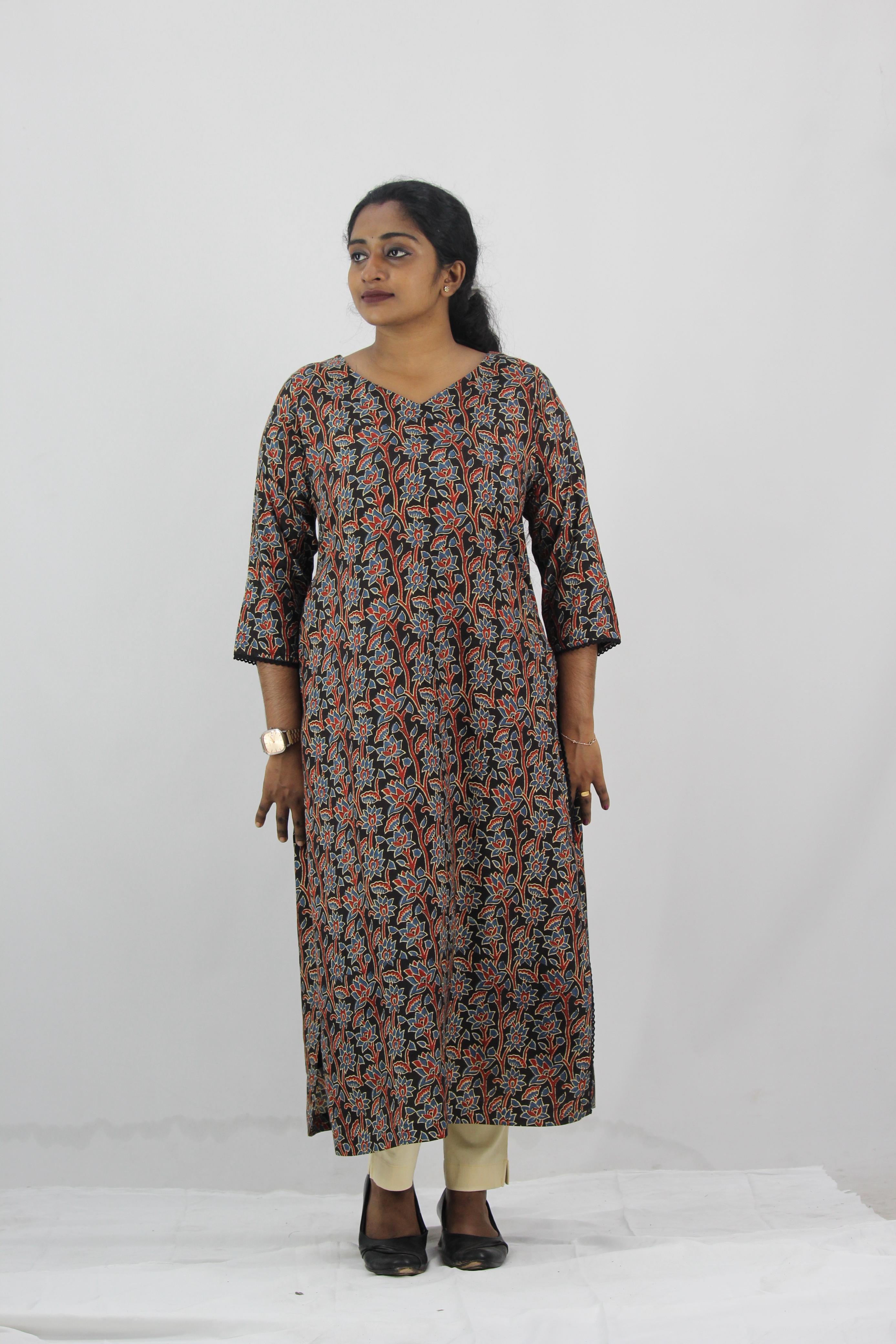 Modal Muslin Ajrak Print Straight Kurta