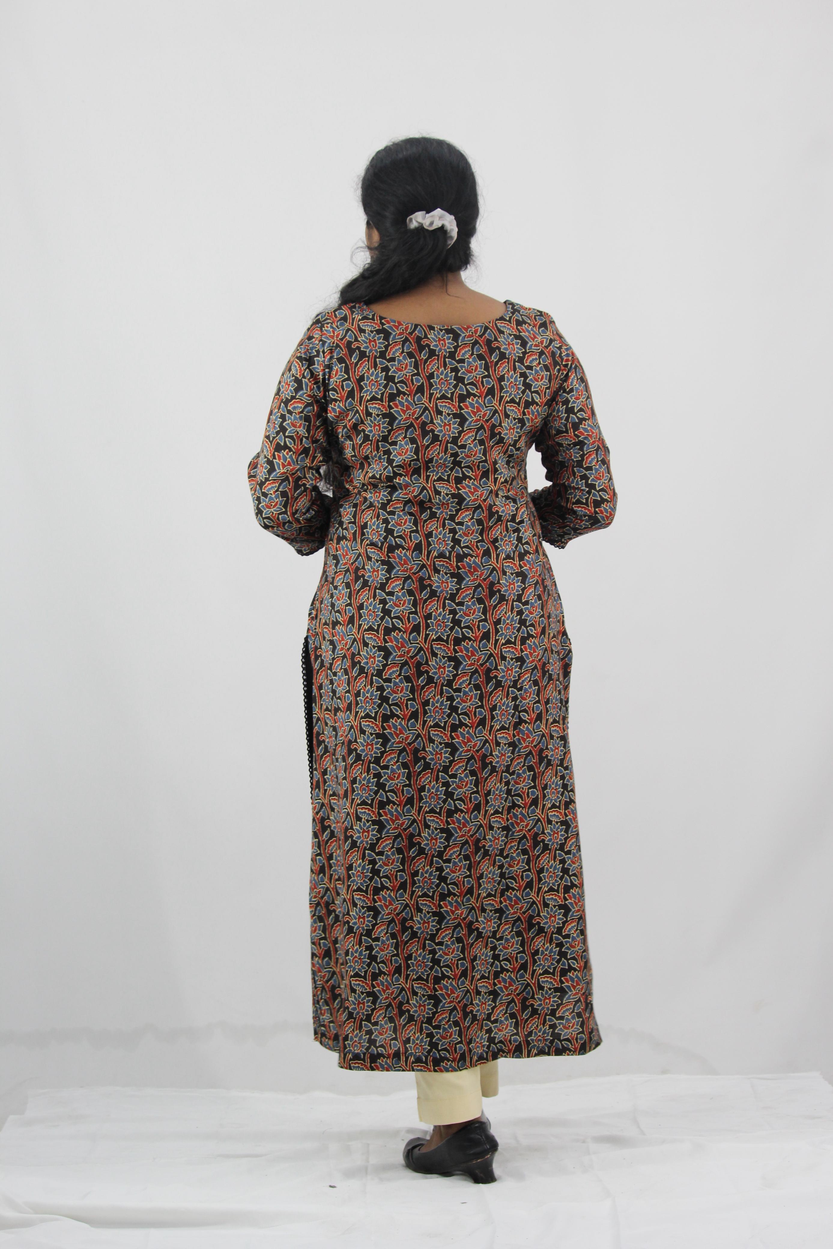Modal Muslin Ajrak Print Straight Kurta