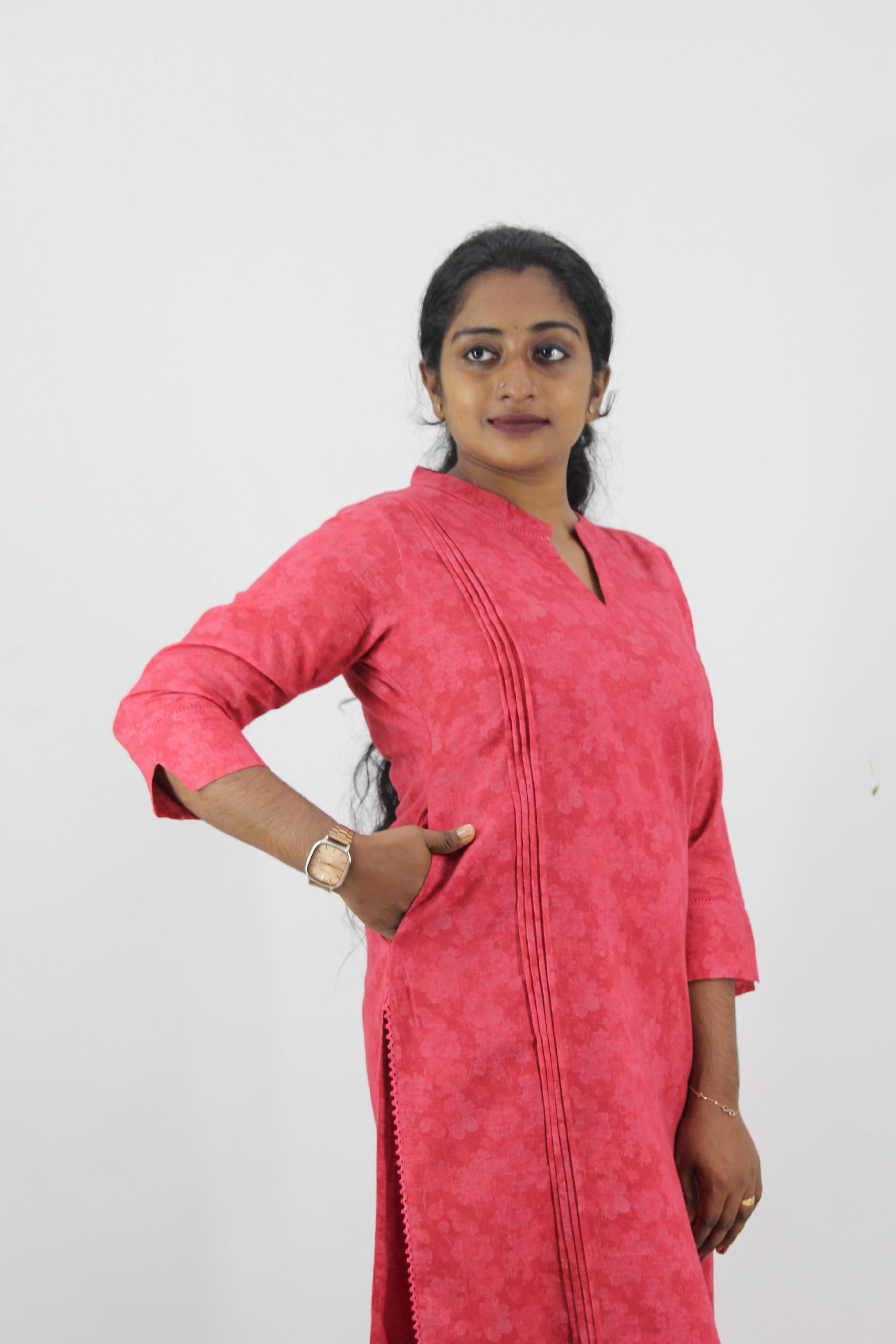 Linen Cotton Printed Straight Kurta