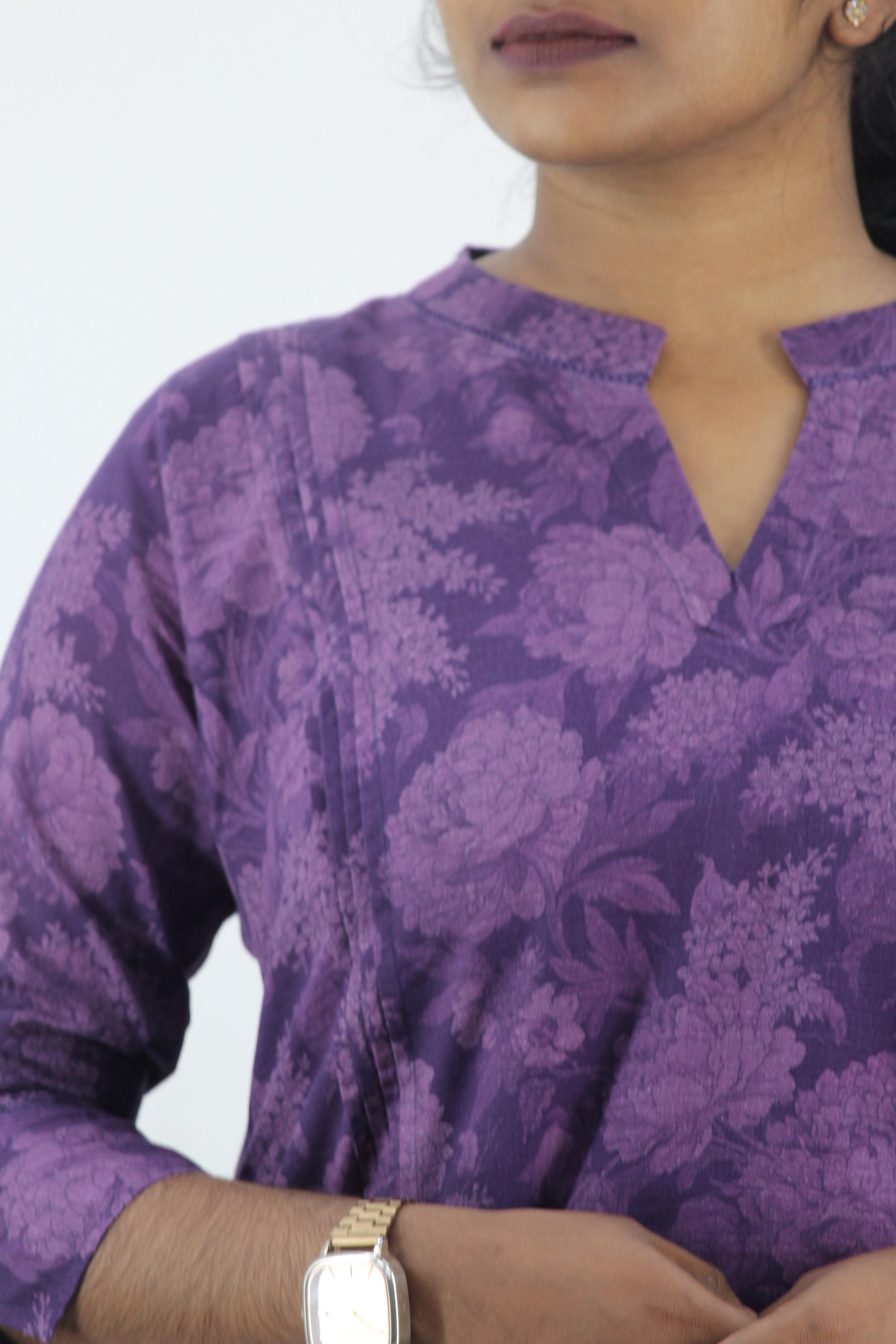 Linen Cotton Printed Straight Kurta