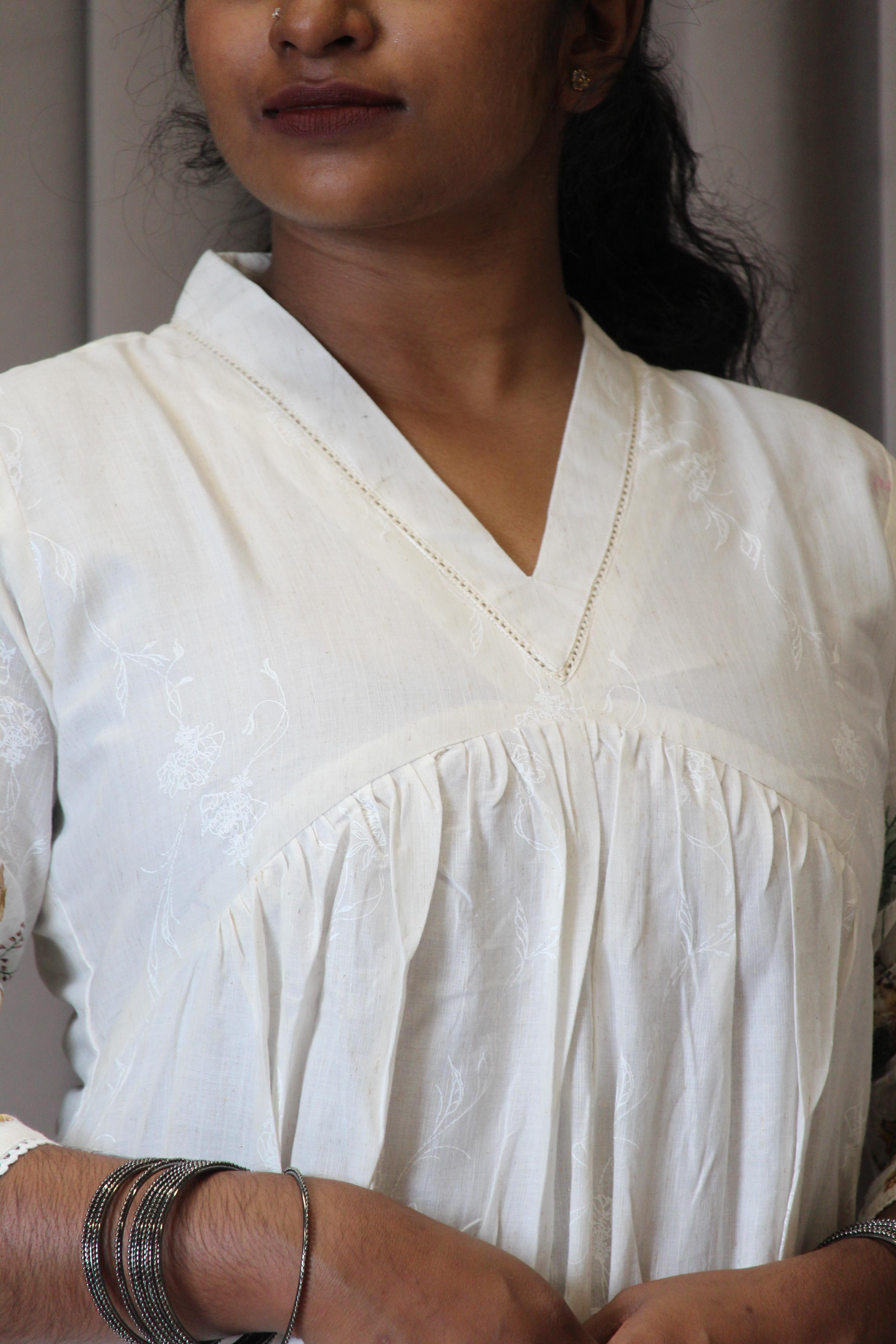 Linen Cotton Aliya Cut A-Line Kurta