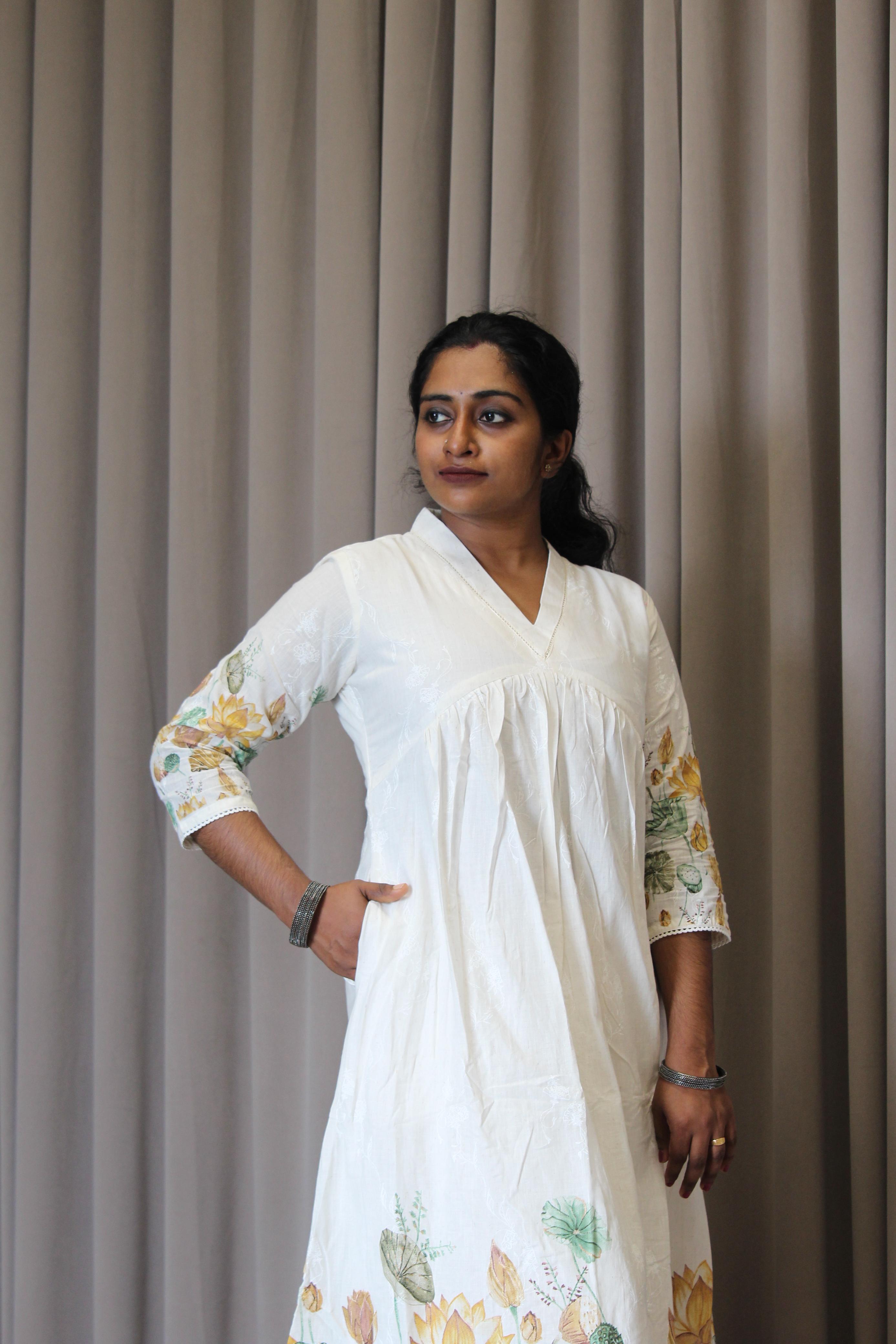Linen Cotton Aliya Cut A-Line Kurta