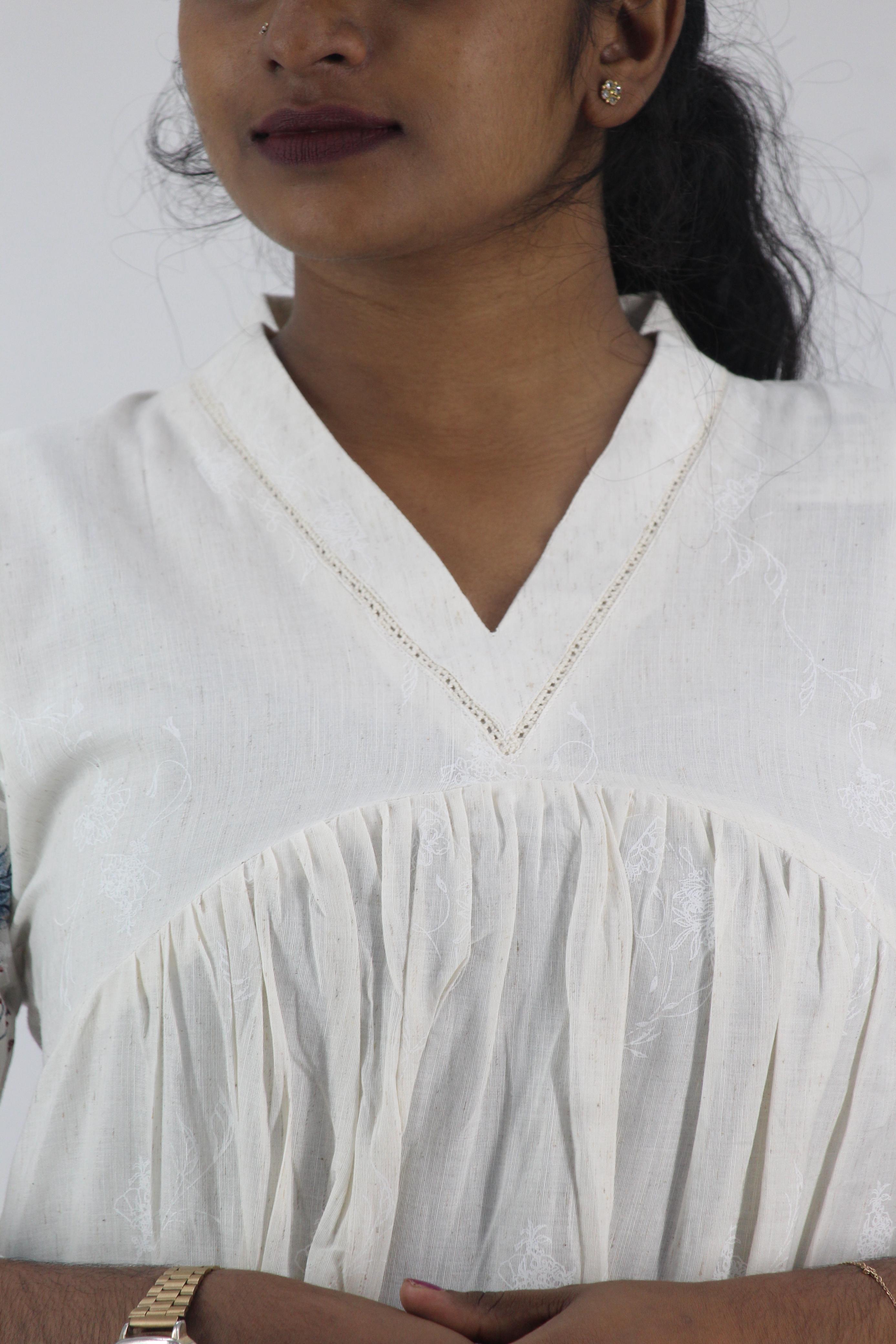 Linen Cotton Aliya Cut A-Line Kurta