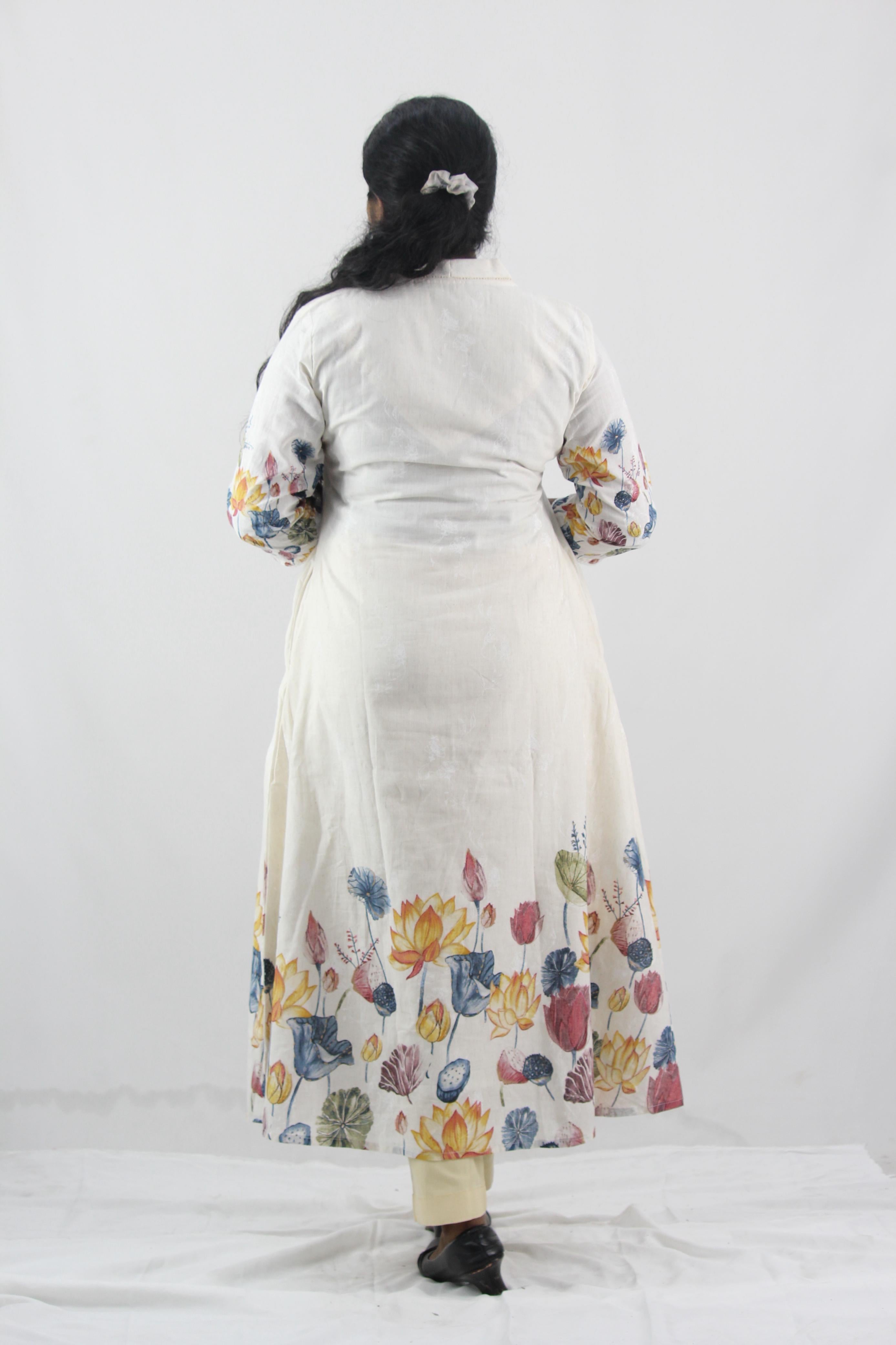 Linen Cotton Aliya Cut A-Line Kurta