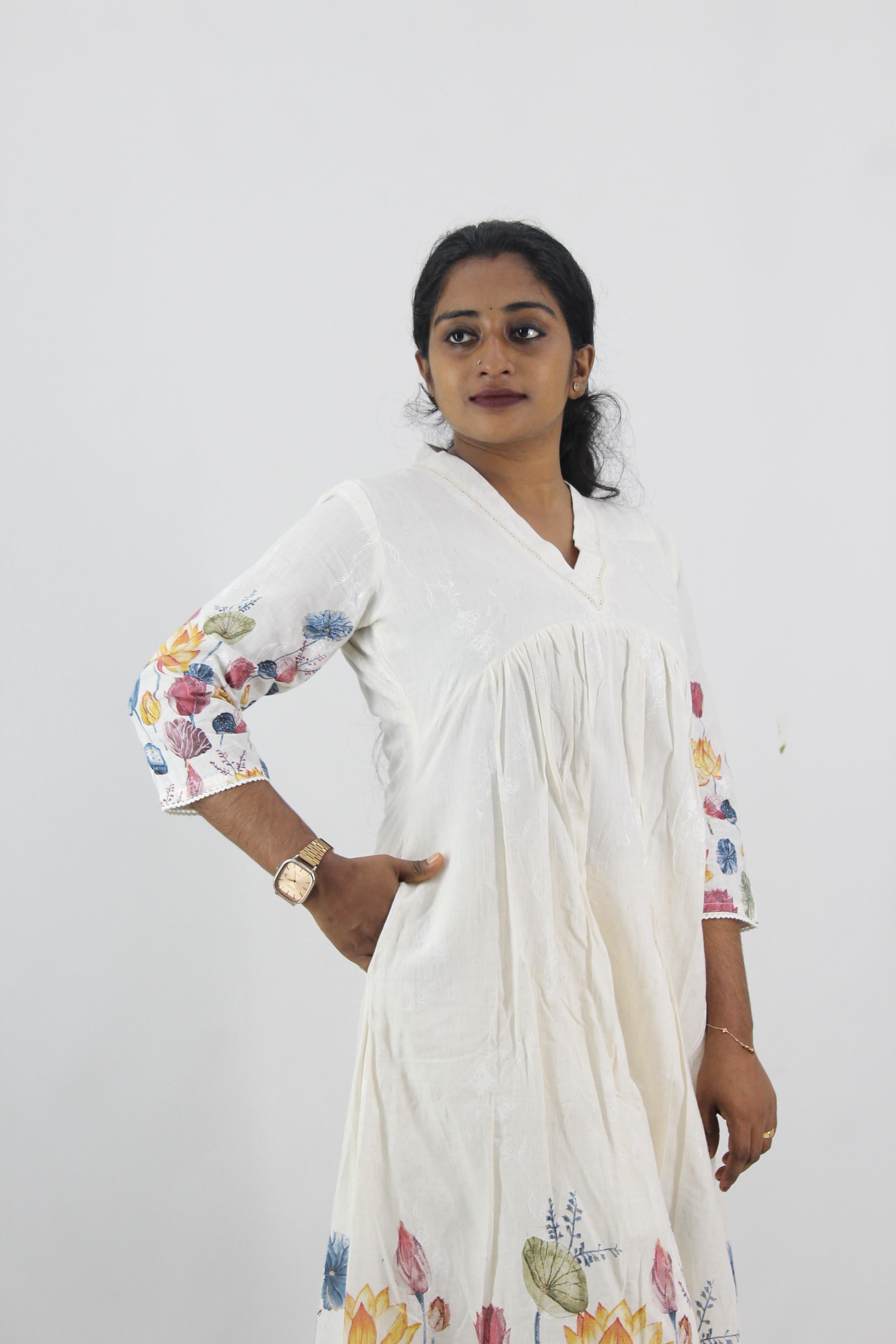 Linen Cotton Aliya Cut A-Line Kurta