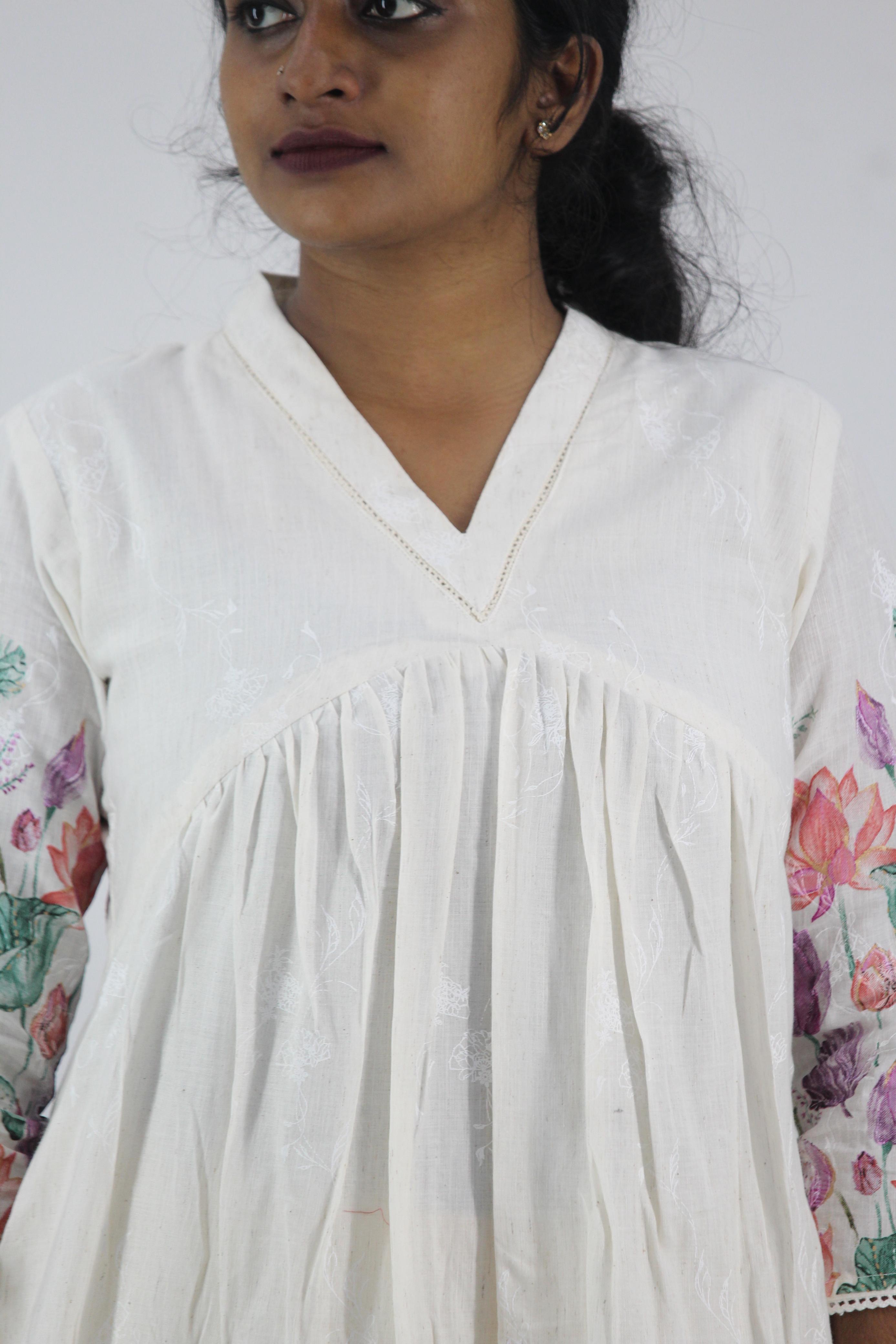 Linen Cotton Aliya Cut A-Line Kurta