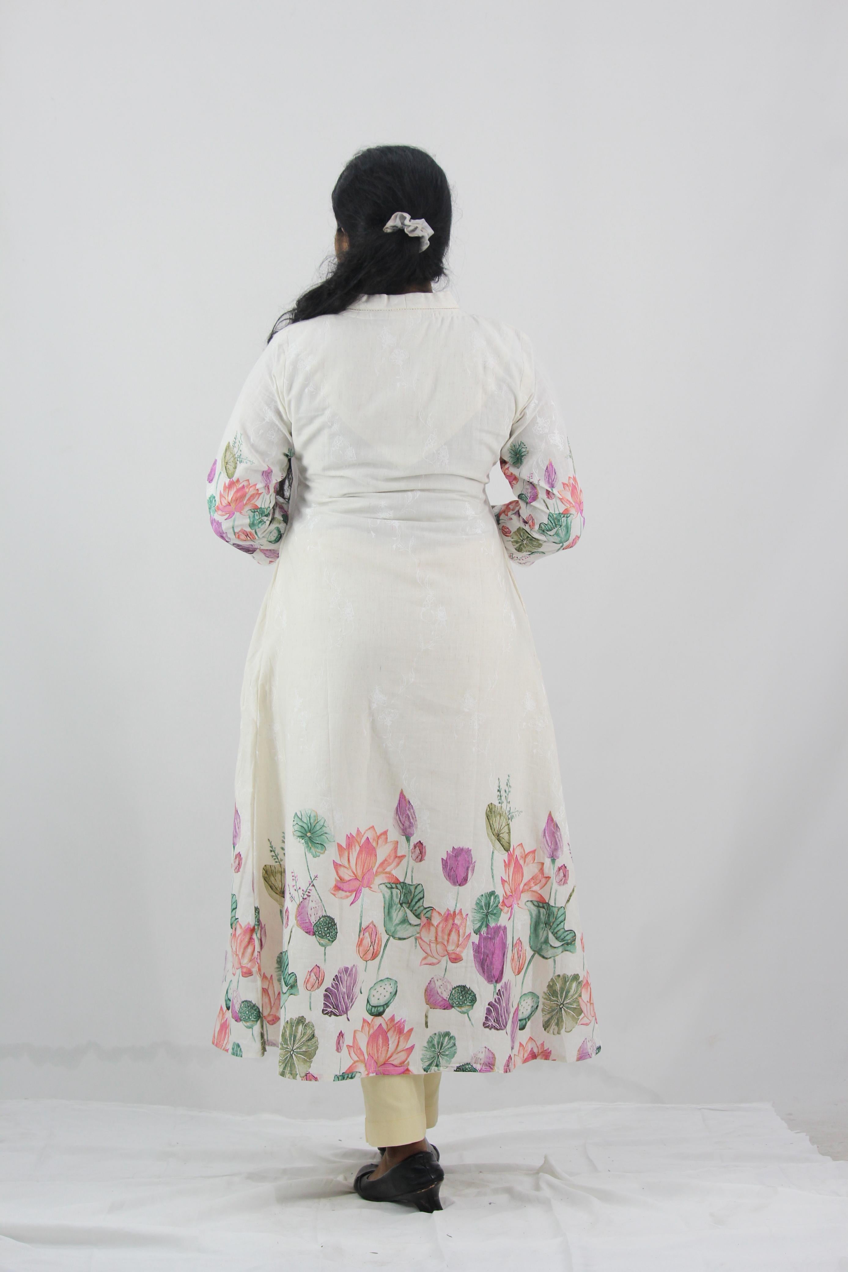 Linen Cotton Aliya Cut A-Line Kurta