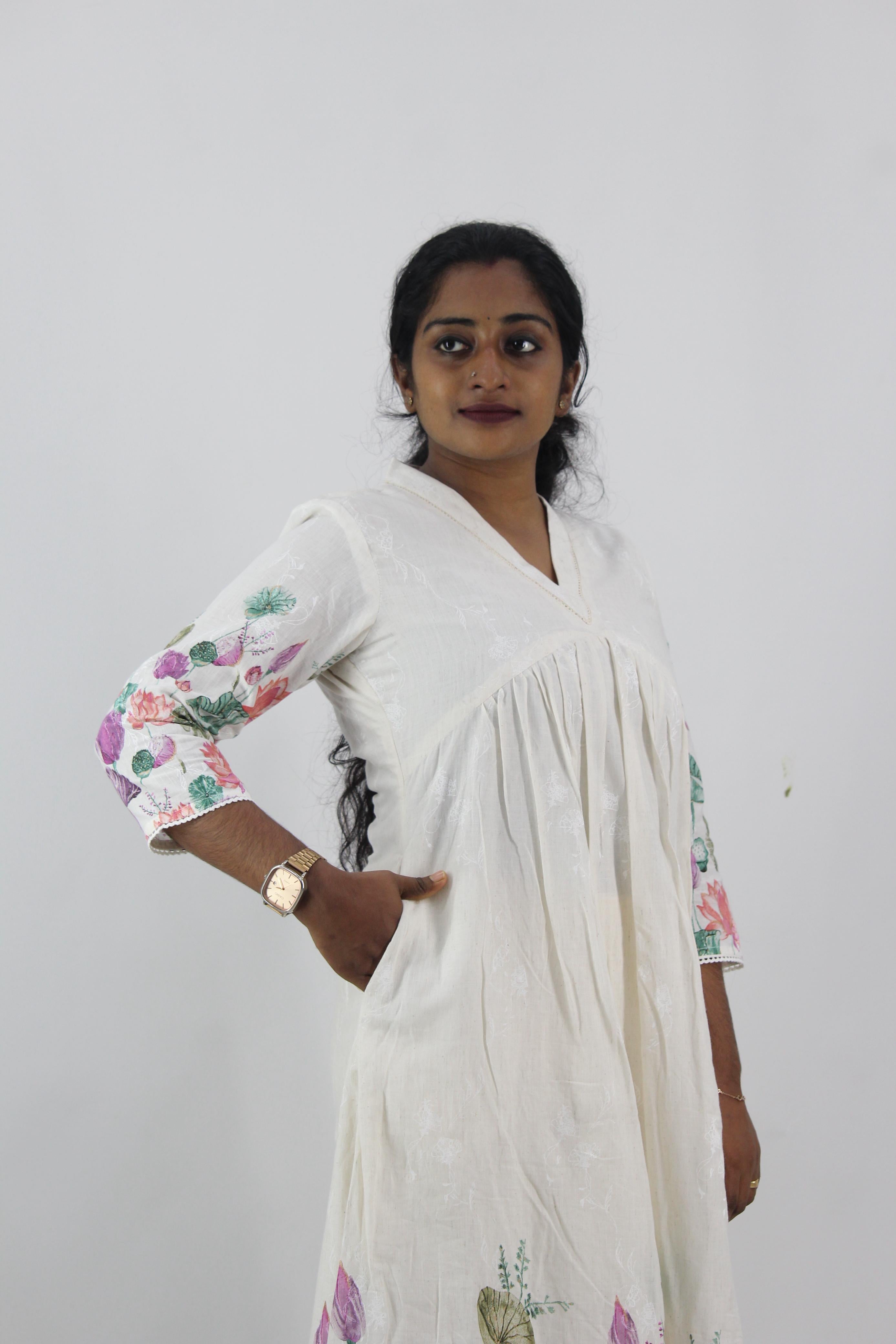 Linen Cotton Aliya Cut A-Line Kurta