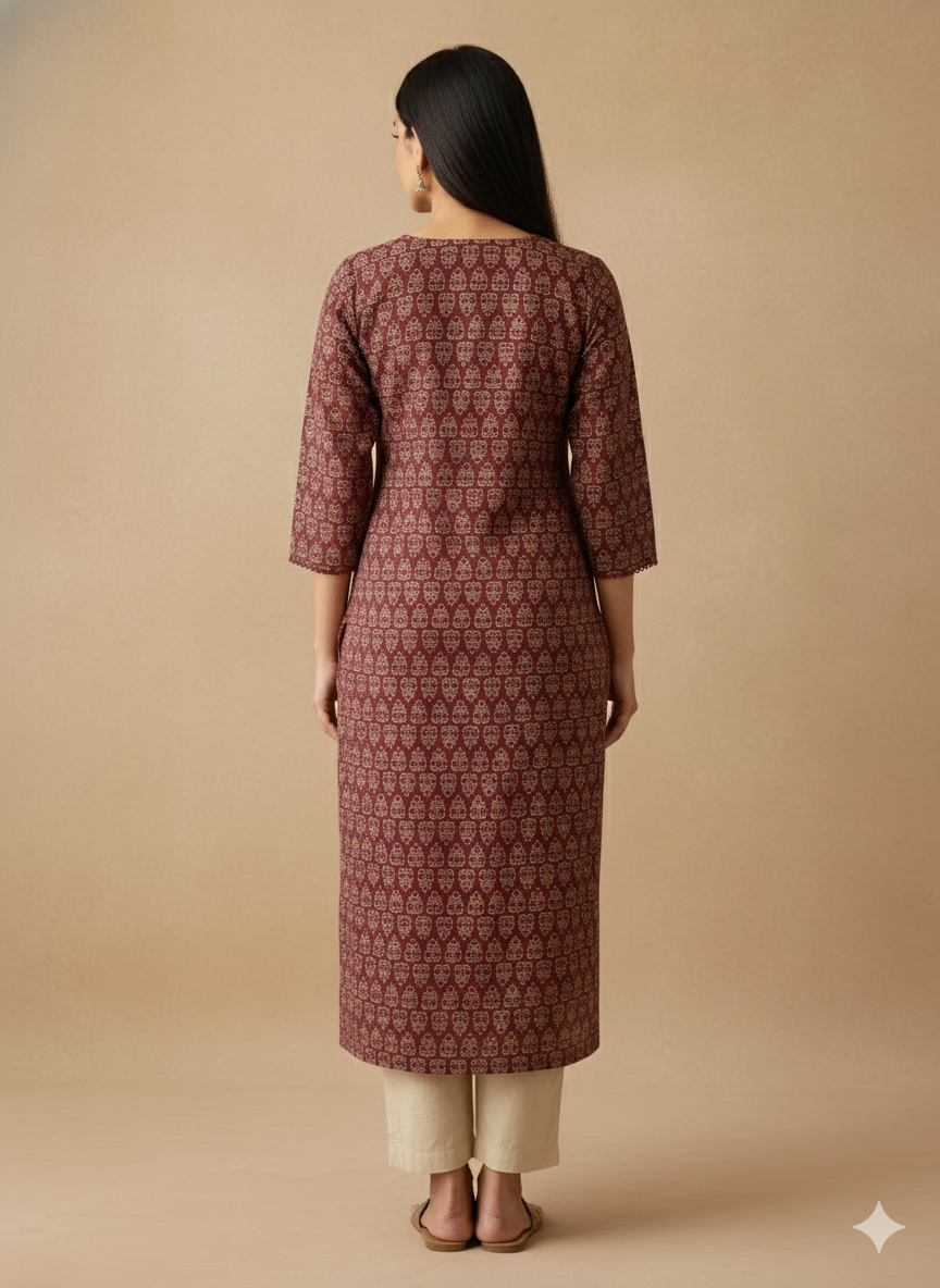 Modal Chanderi Digital Print Kurta