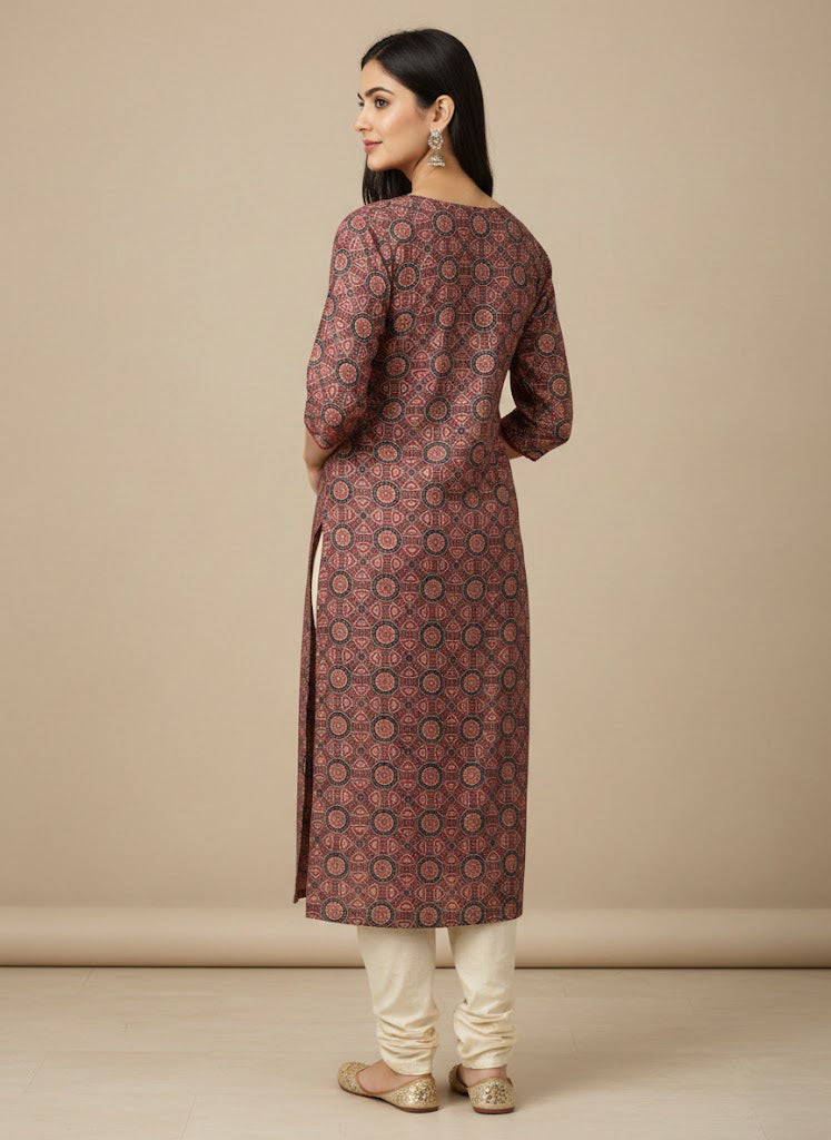 Modal Chanderi Digital Print Kurta