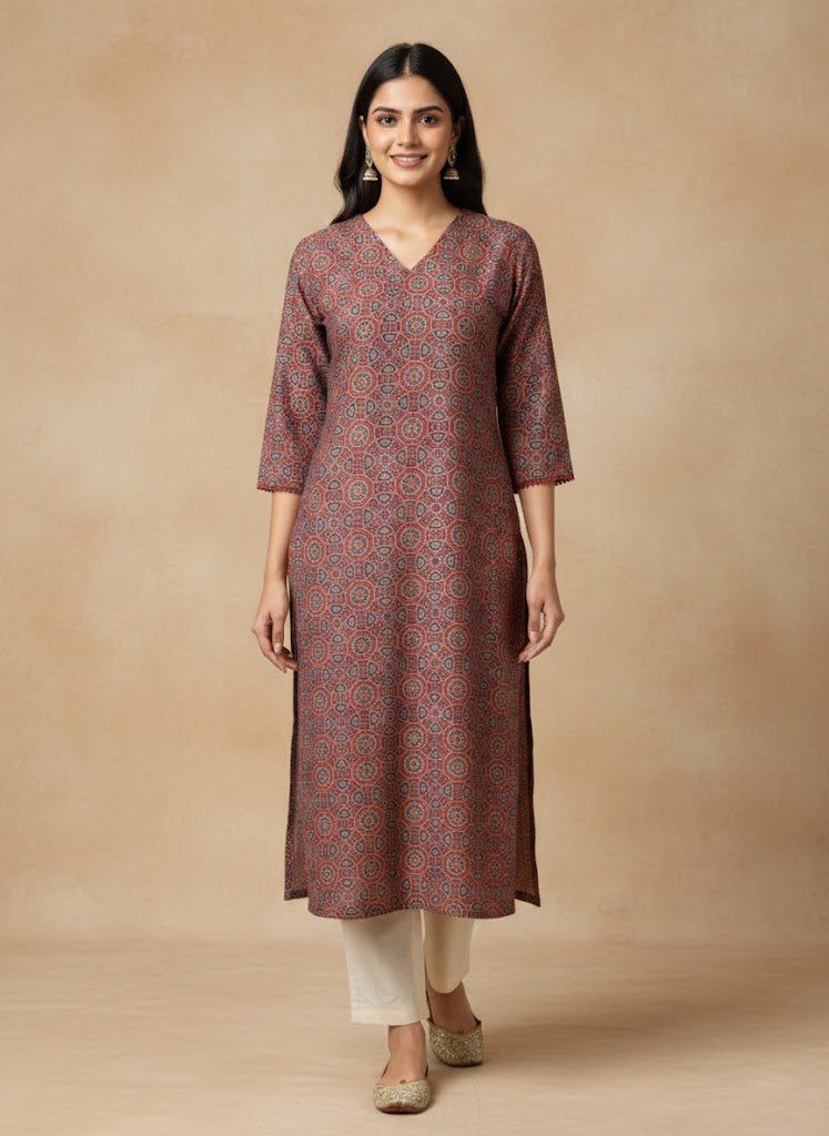 Modal Chanderi Digital Print Kurta