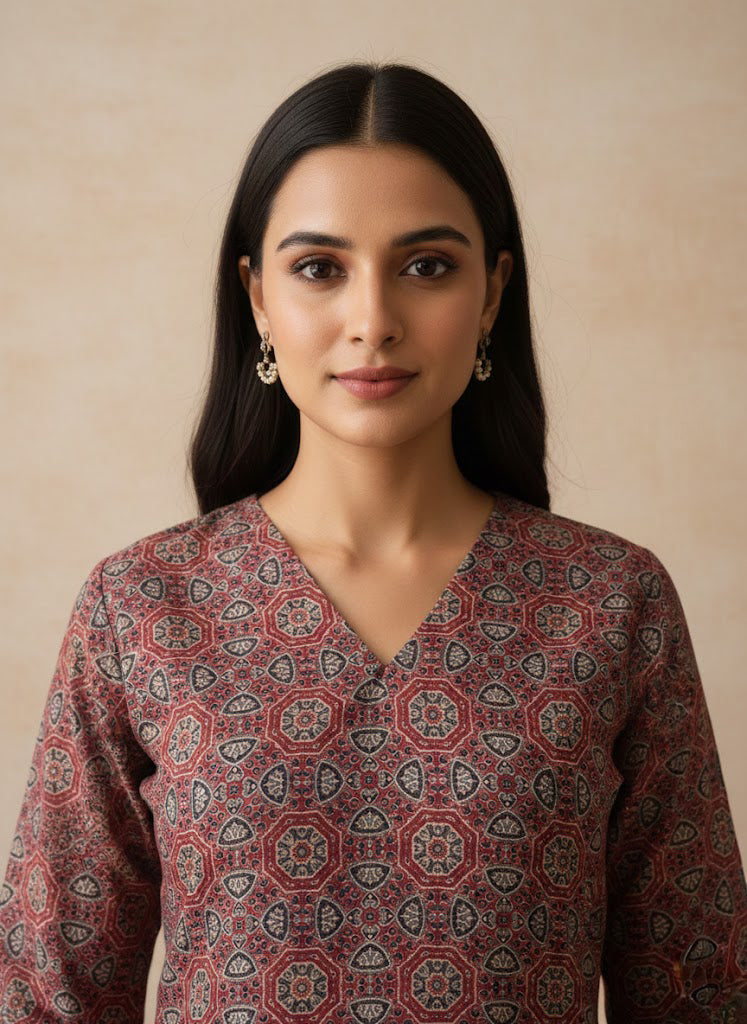 Modal Chanderi Digital Print Kurta