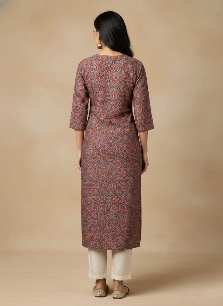 Modal Chanderi Digital Print Kurta