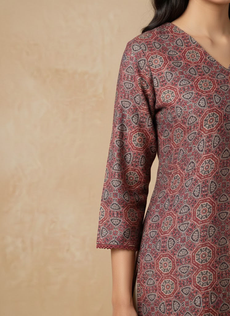 Modal Chanderi Digital Print Kurta