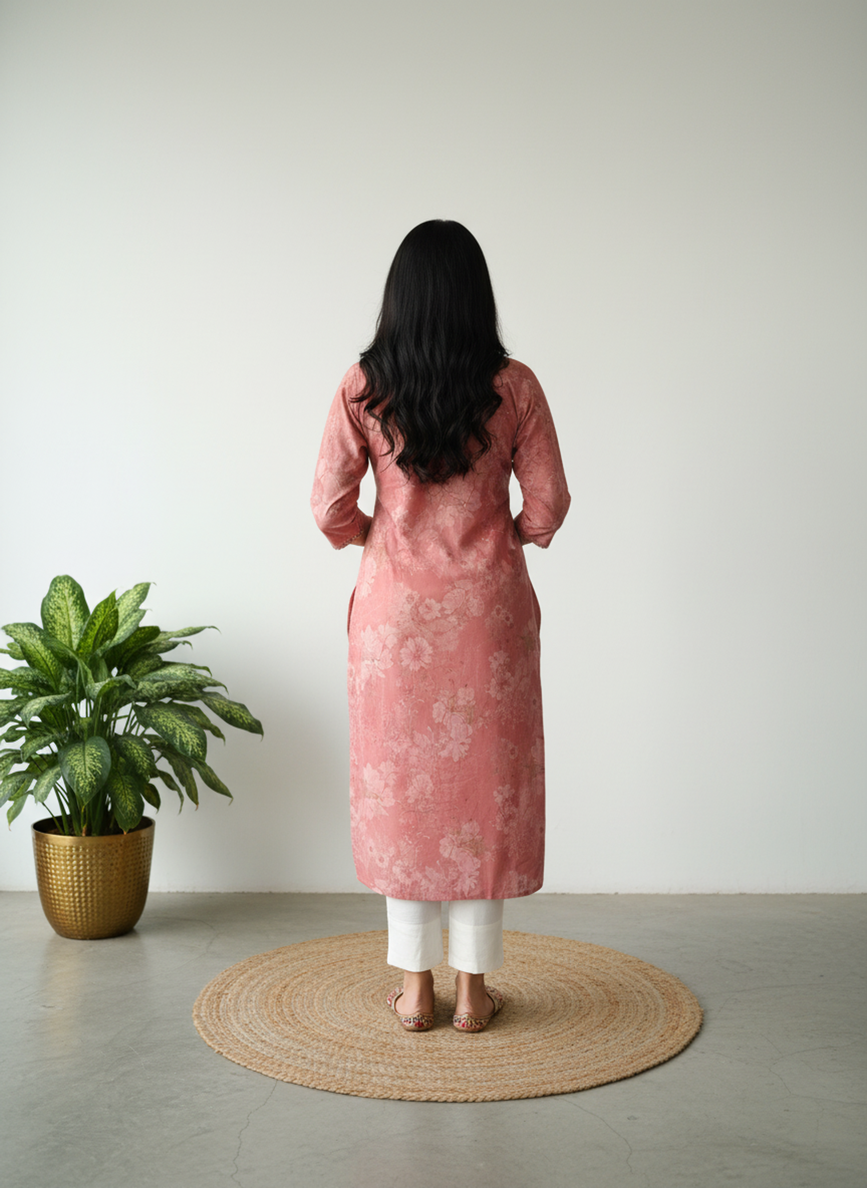 Cotton Cambric Printed Straight Kurta