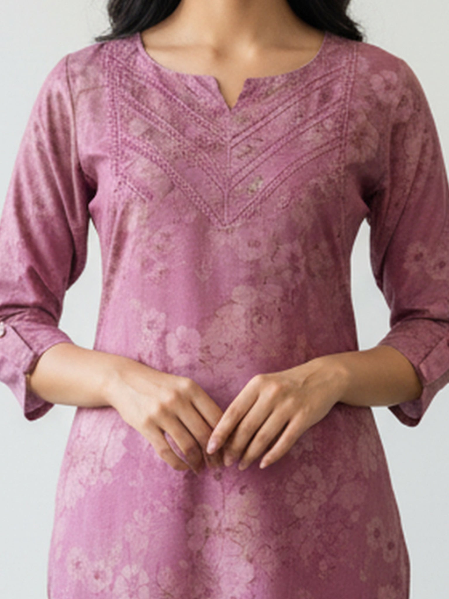 Cotton Cambric Printed Straight Kurta